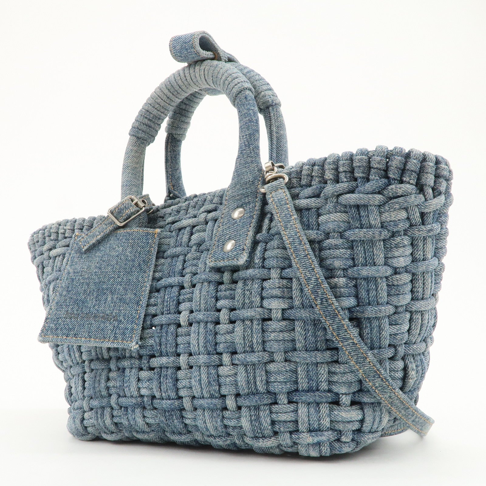 BALENCIAGA BISTRO XS 2WAY Bag Hand Bag Denim Blue 671342