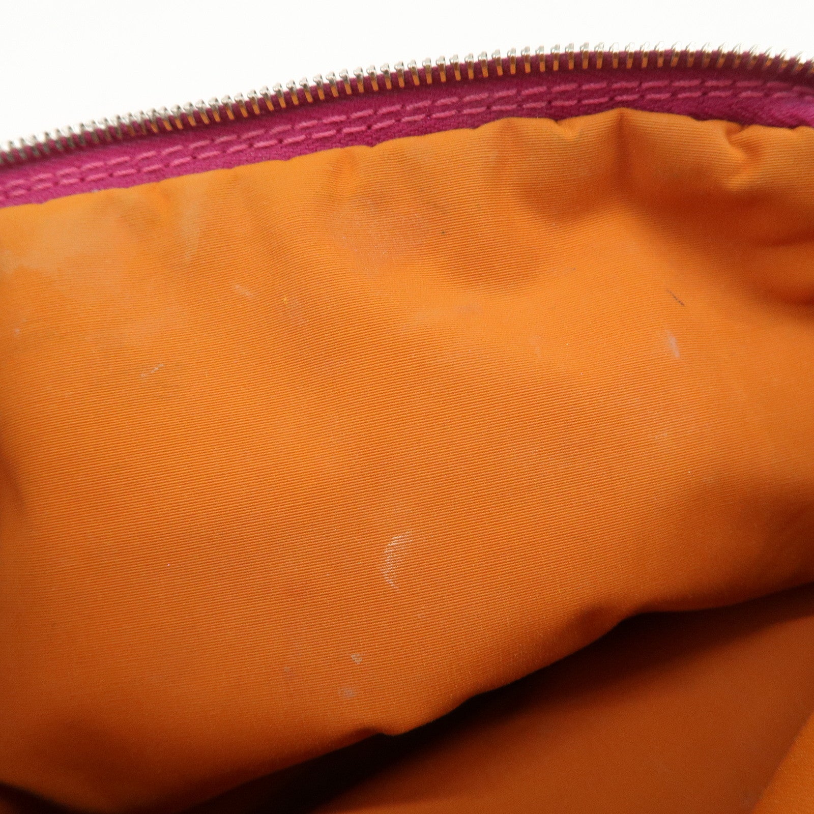 HERMES Canvas Leather Bolide Set of 3 Pouch Yellow Pink Gray