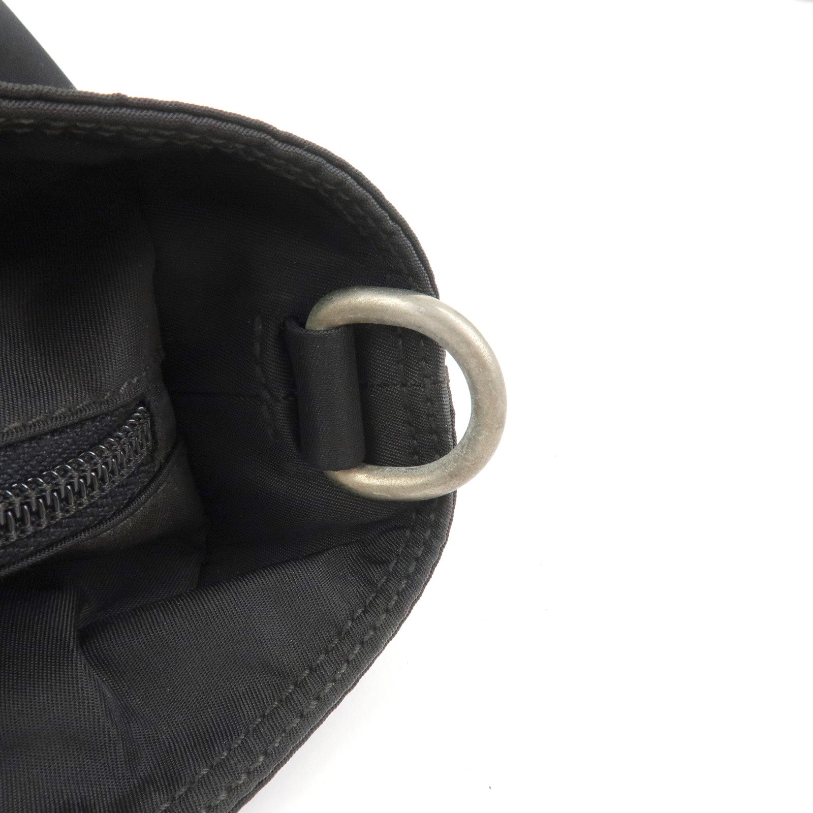 PRADA Nylon Patent Leather 2Way Bag Shoulder Bag Black BN1106