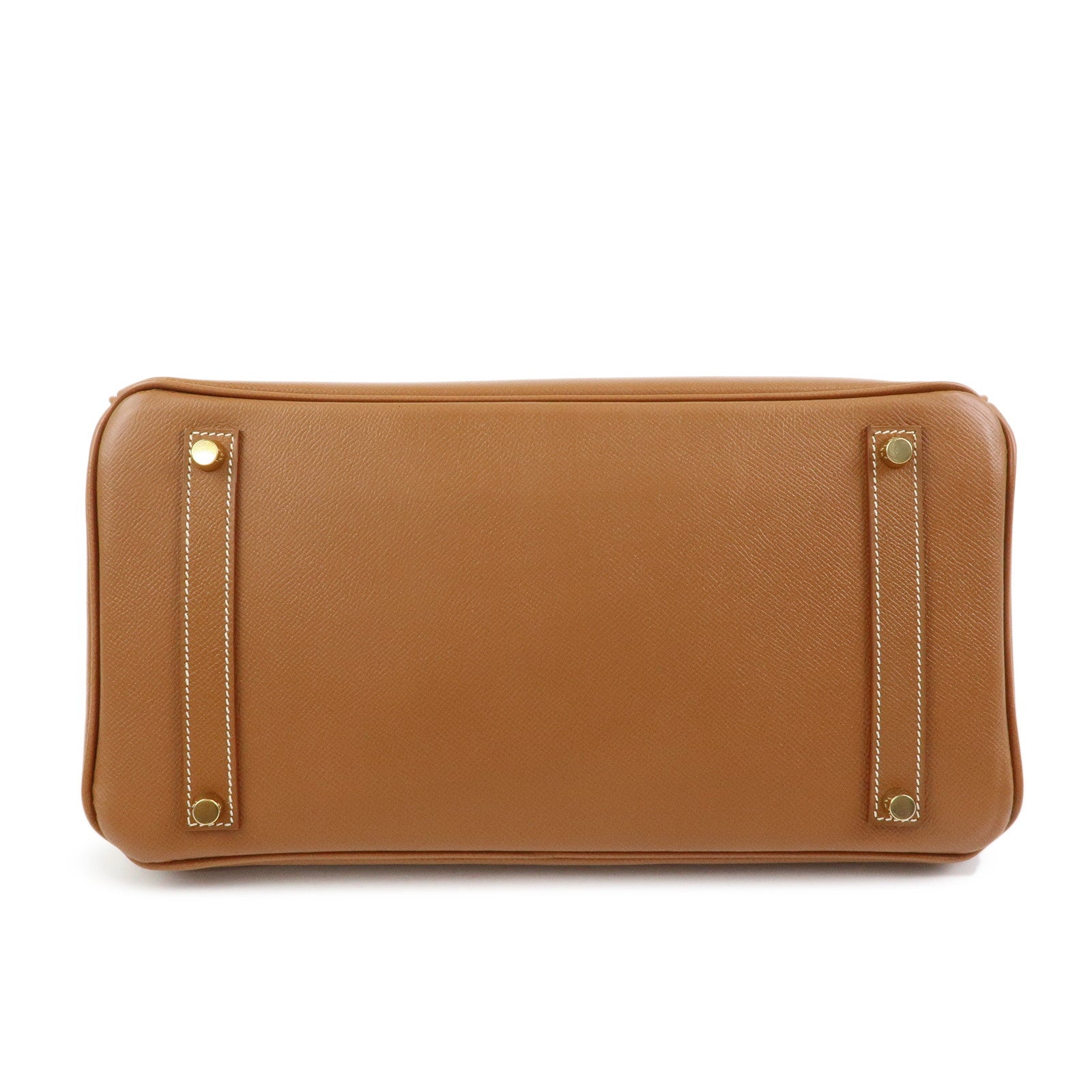 HERMES Birkin 35 Chevre Hand Bag □D Stamped Gold