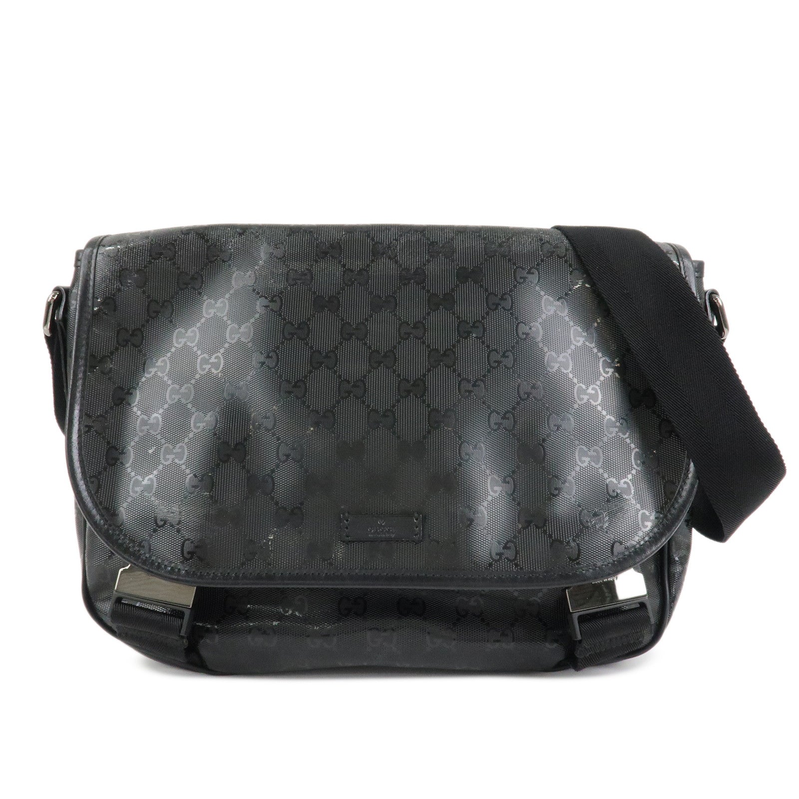 GUCCI GG Implement Canvas Shoulder Bag Crossbody Bag Black 201732