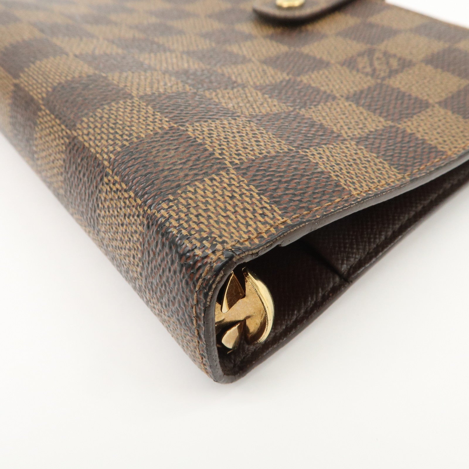 Louis Vuitton Damier Canvas Agenda MM Planner Cover Brown R20240 Used