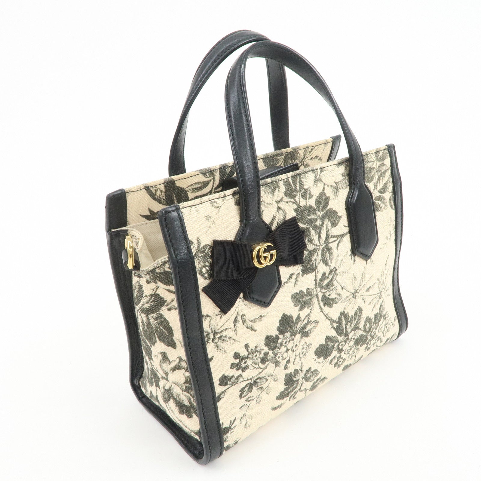 GUCCI GG Ribbon Herbarium 2Way Bag Hand Bag Shoulder Bag 443089