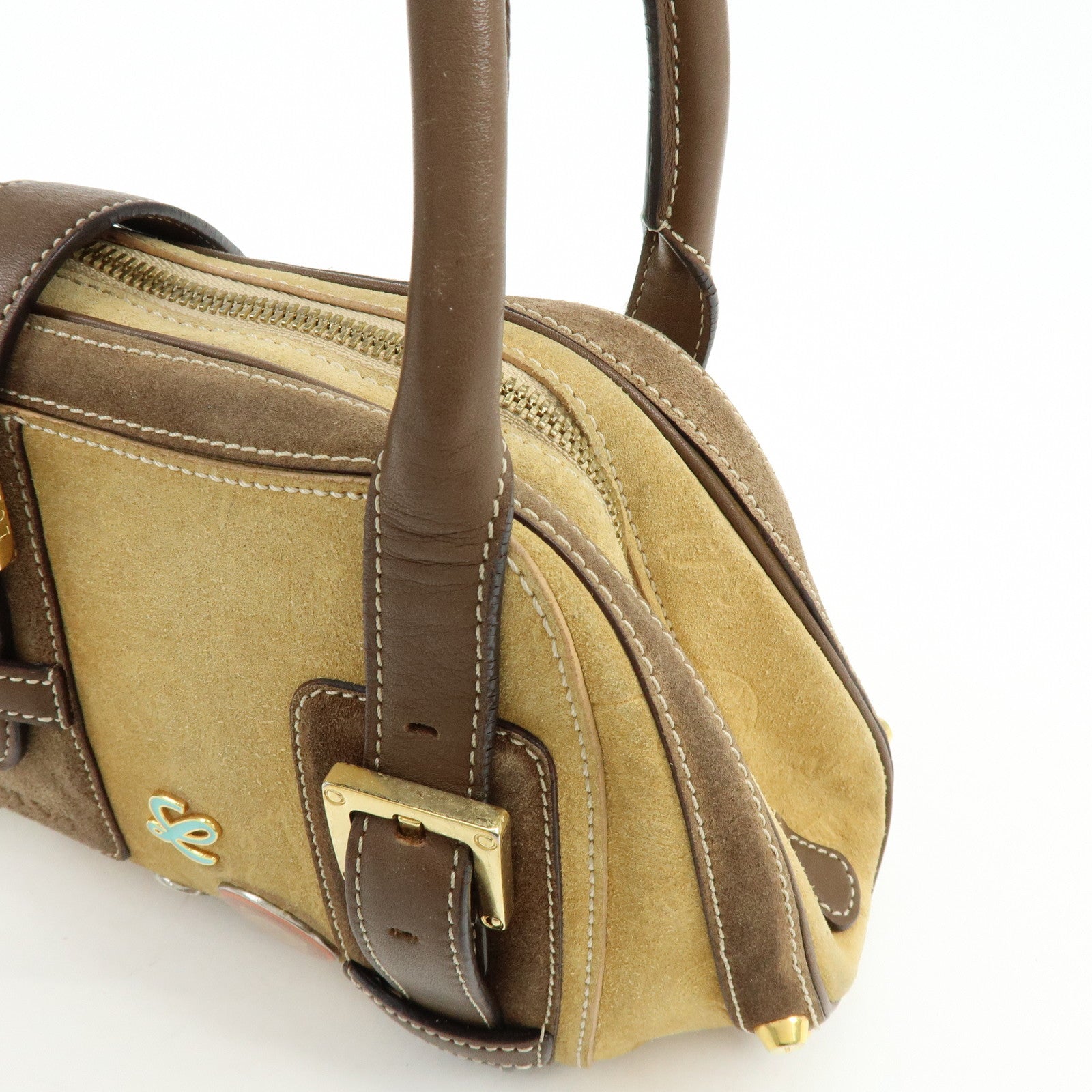 LOEWE Senda Suede Leather Shoulder Hand Bag 160ANIVERSARIO Brown