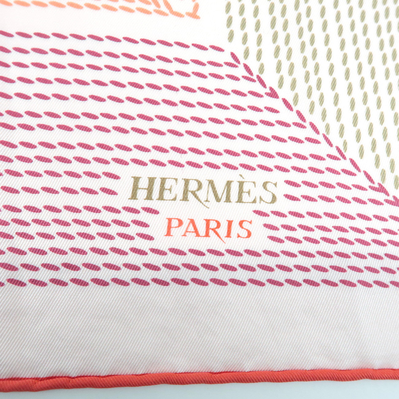 HERMES Carre 70 Silk 100% Set of 2 Scarves Red Pink
