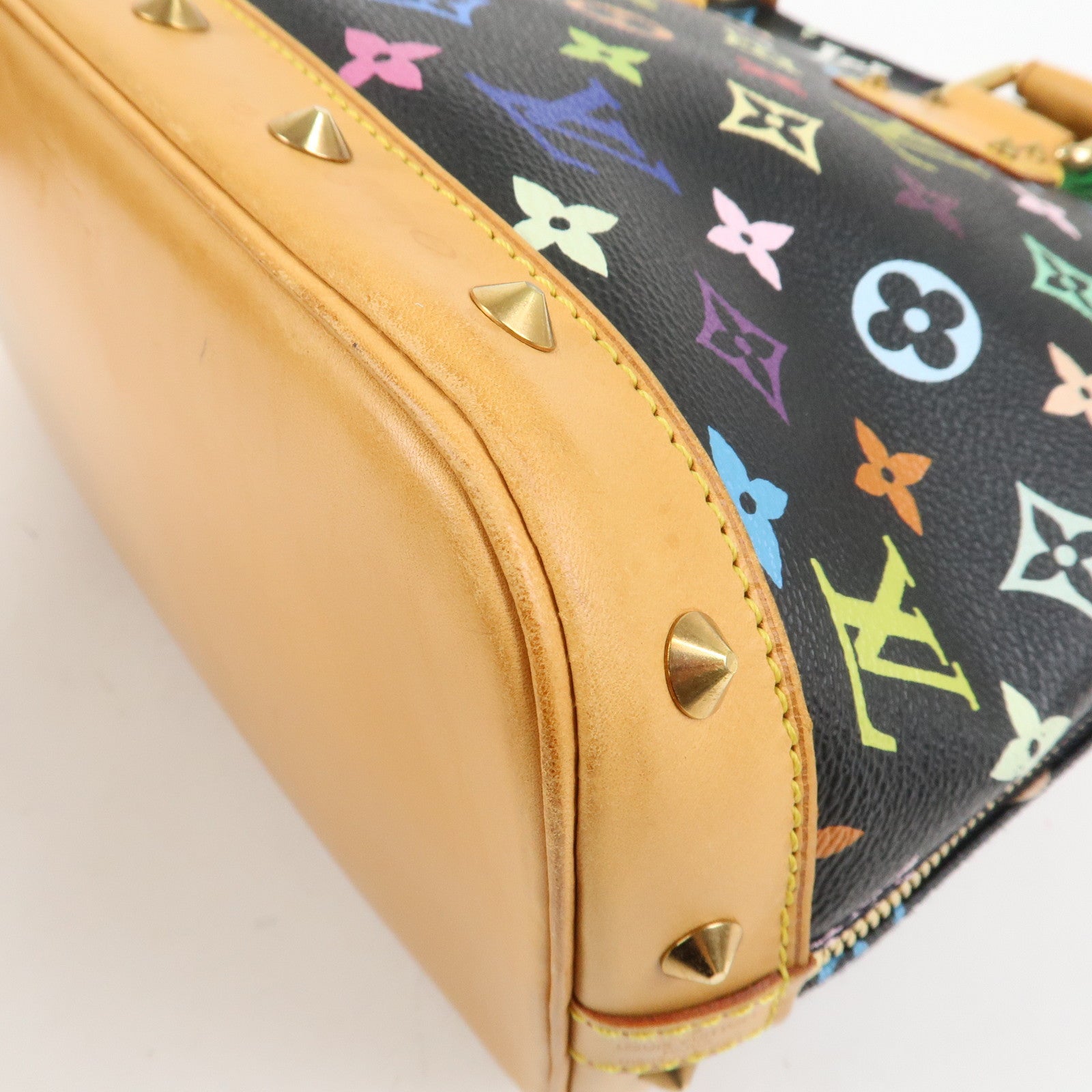 Louis Vuitton Monogram Multicolor Alma Hand Bag Noir M92646