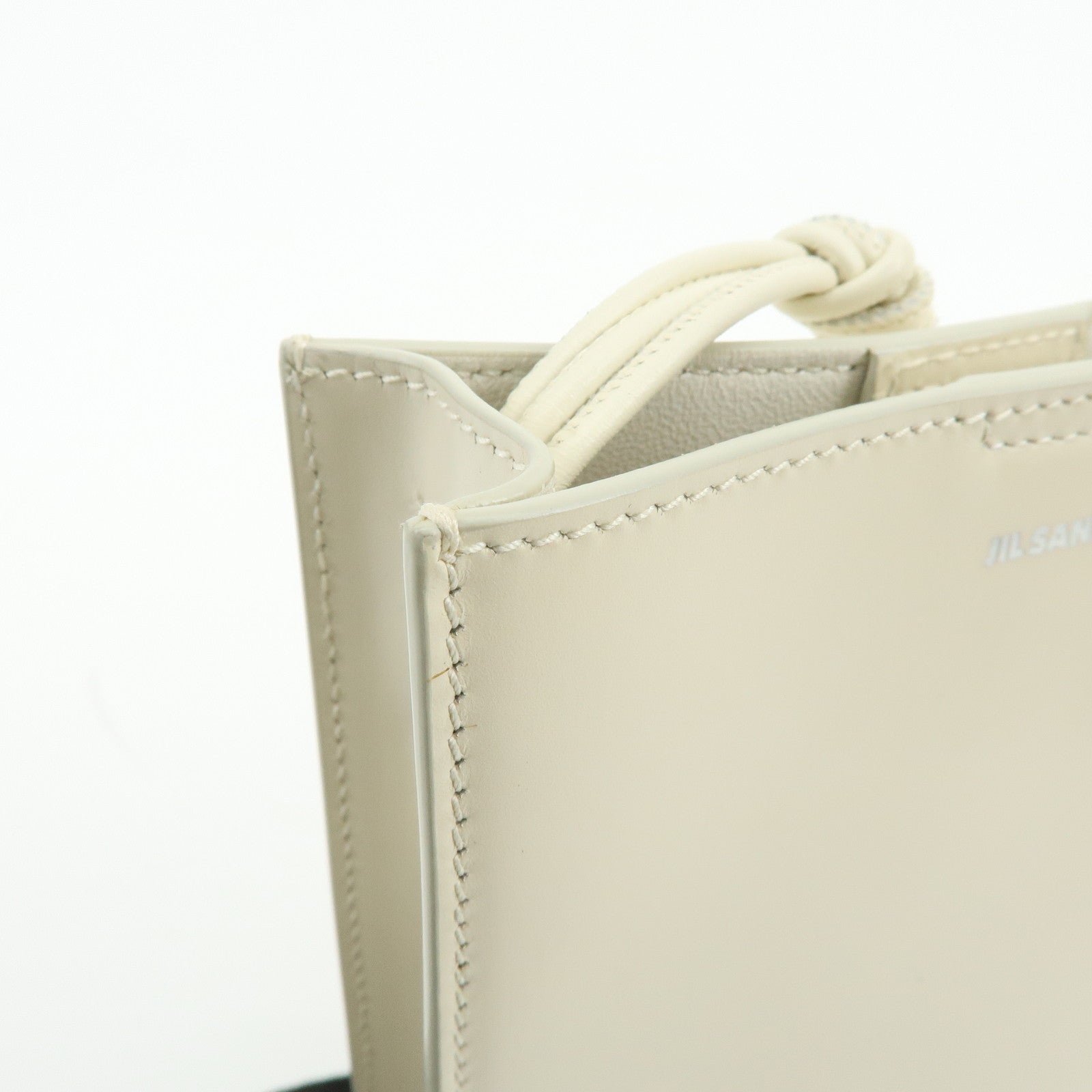 JIL SANDER Leather Shoulder Bag Crossbody Bag Ivory