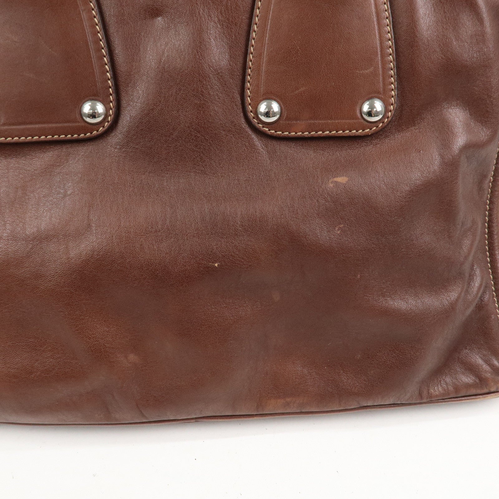 PRADA Triangle Logo 2Way Bag Tote Bag Shoulder Bag BN1889