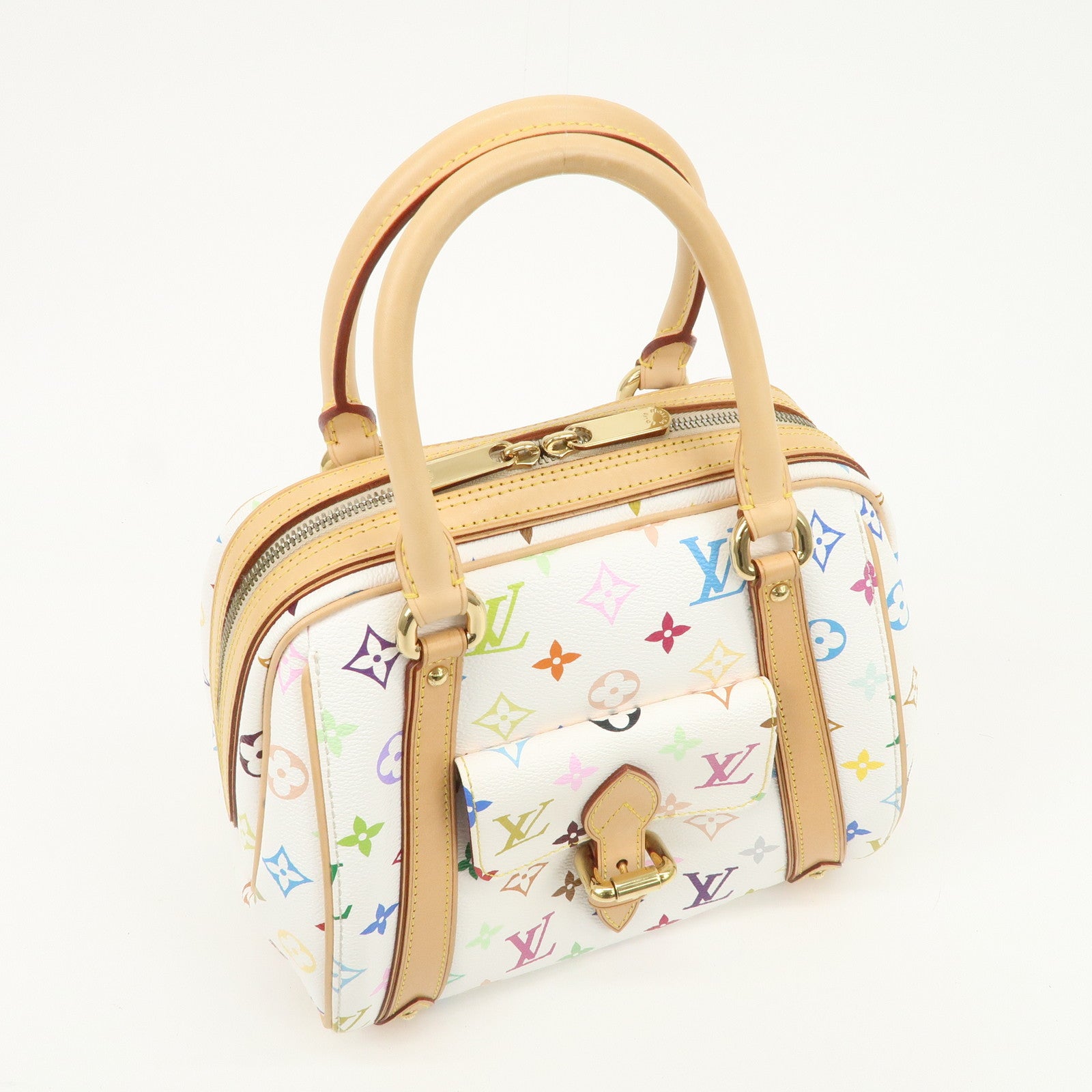 Louis Vuitton Monogram Multicolor Priscilla Hand Bag Blanc M40096