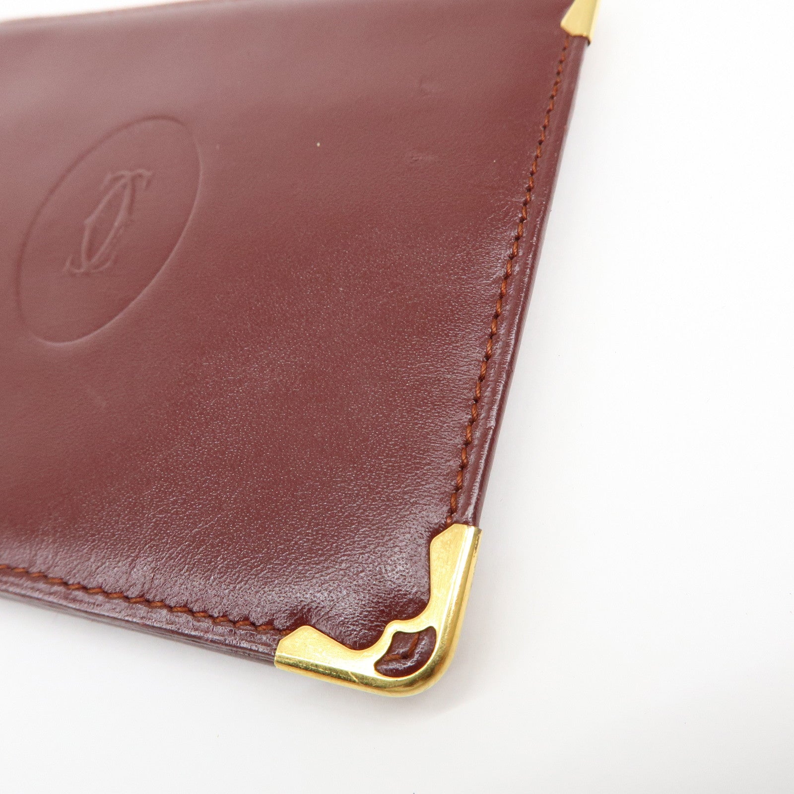 Cartier Must de Cartier Set of 2 Leather Compact Wallet Bordeaux