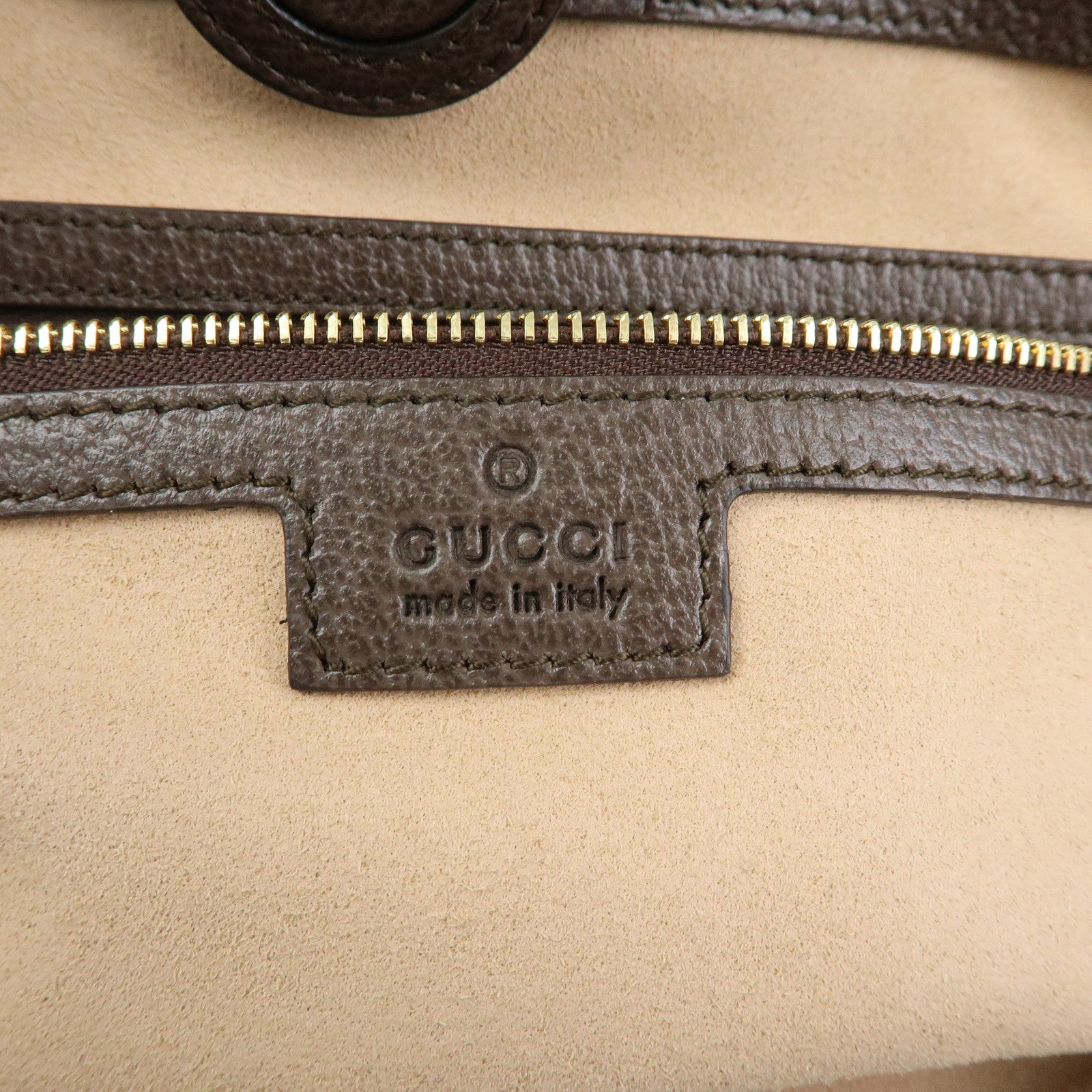 GUCCI Ophidia Sherry Medium Tote Shoulder Bag Beige Brown 631685