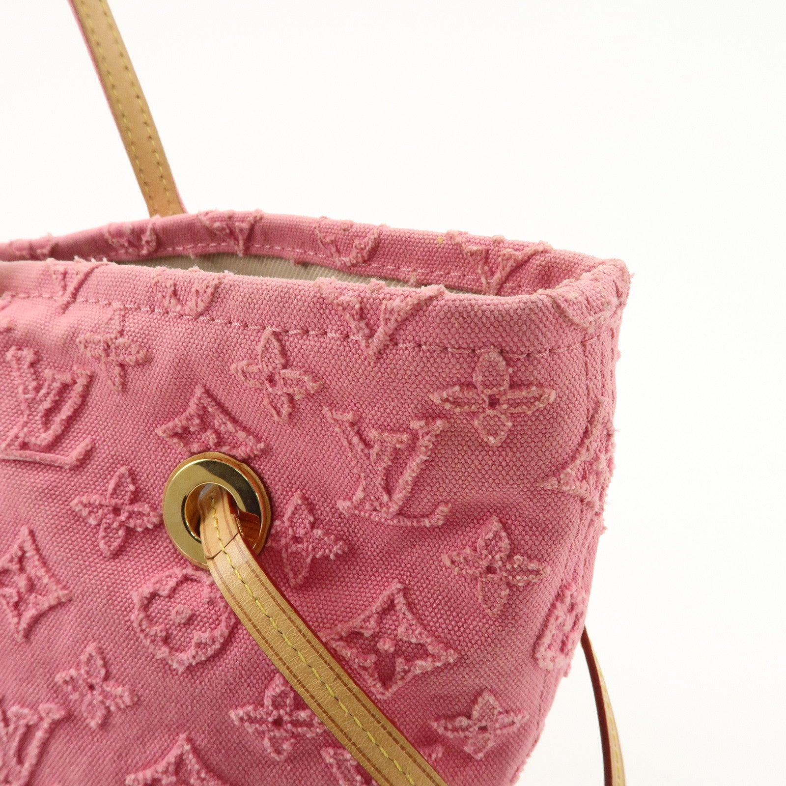 Louis Vuitton Monogram Stone Neverfull MM Tote Bag Shoulder Bag Rose M40834