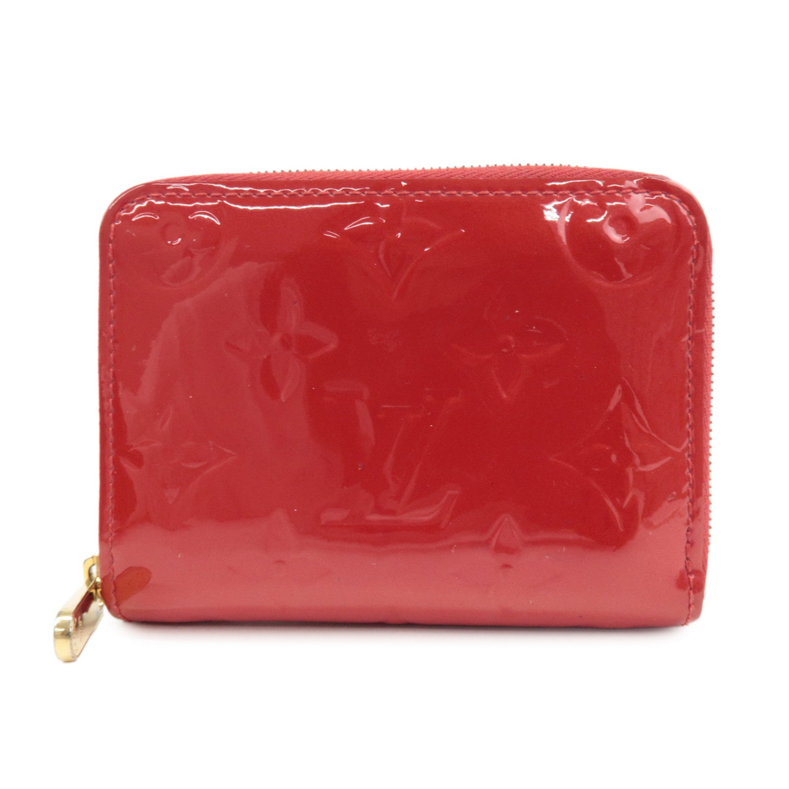 Louis Vuitton Monogram Vernis Zippy Coin Purse Cerise M90202 Used