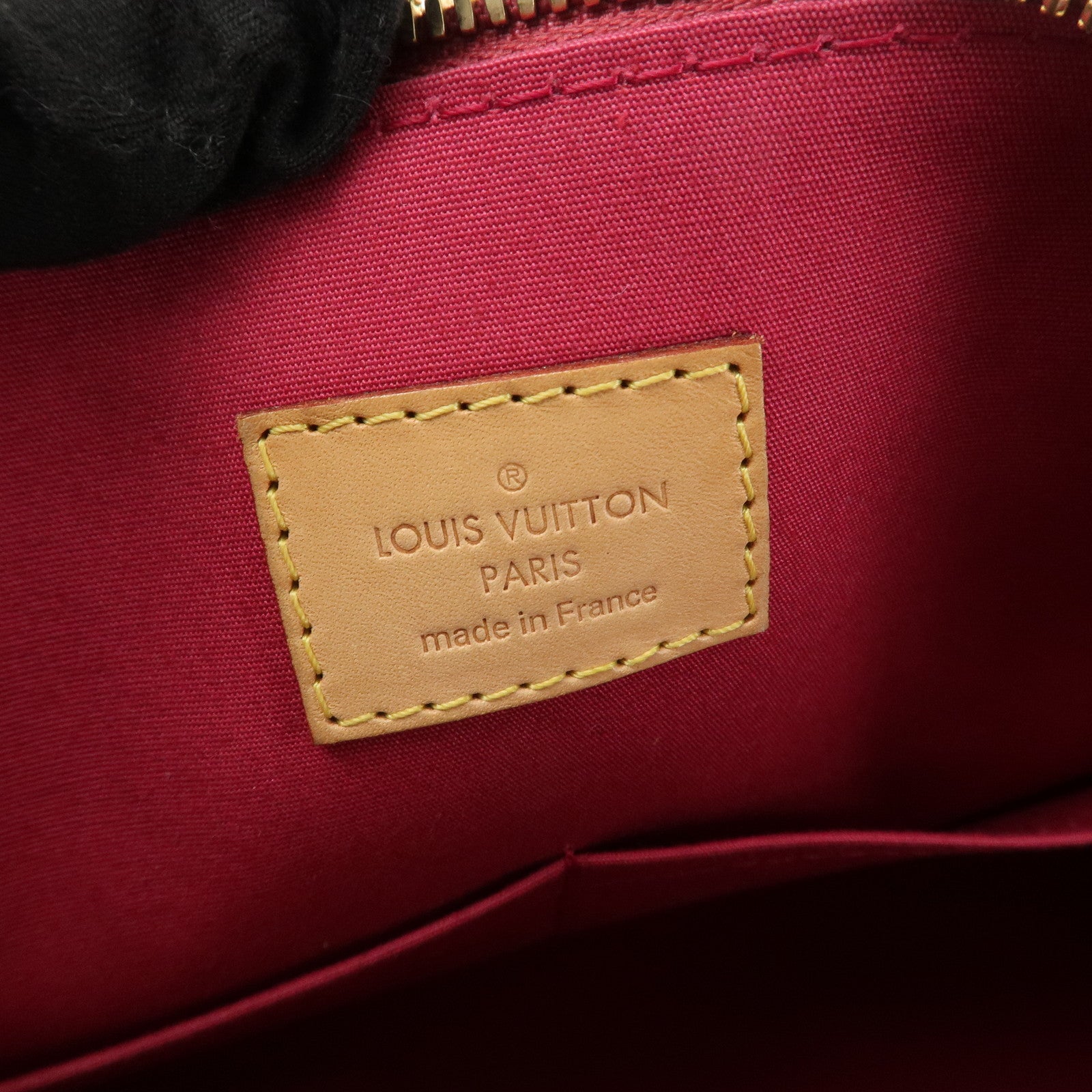 Louis Vuitton Monogram Vernis Alma PM Hand Bag Red M91693 Used