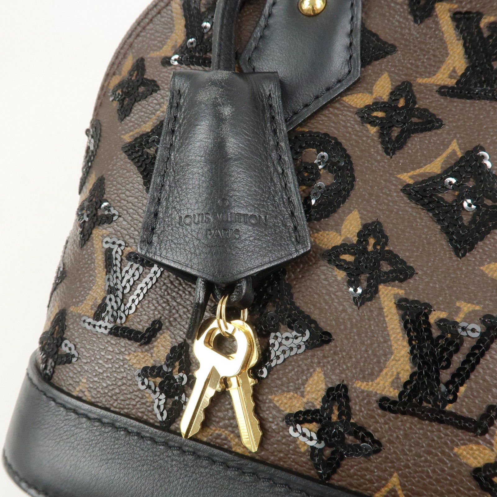 Louis Vuitton Monogram Eclips Canvas Leather Alma BB HandBag M40418
