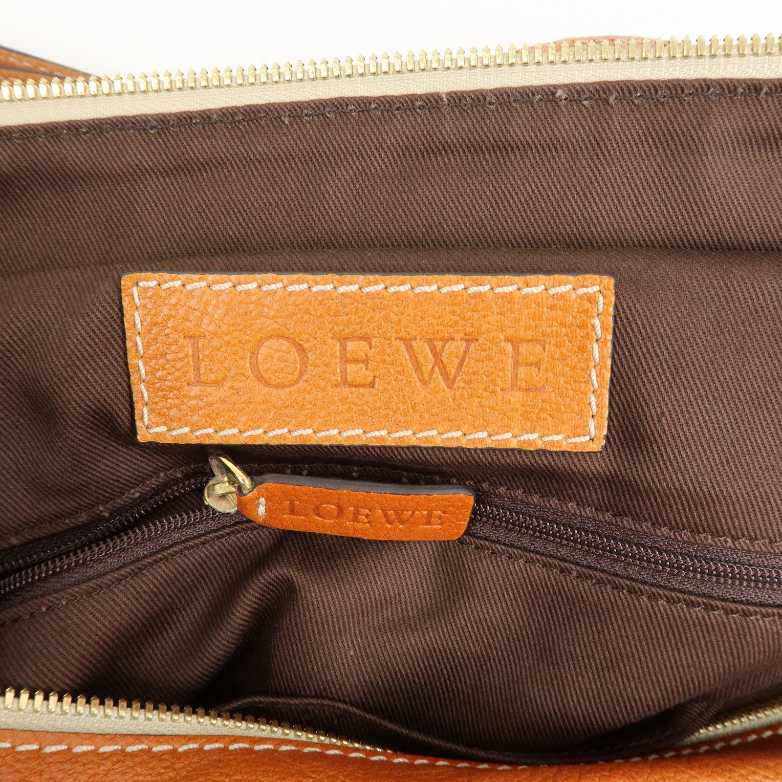 LOEWE Leather Candy 2Way Bag Shoulder Bag Hand Bag Brown