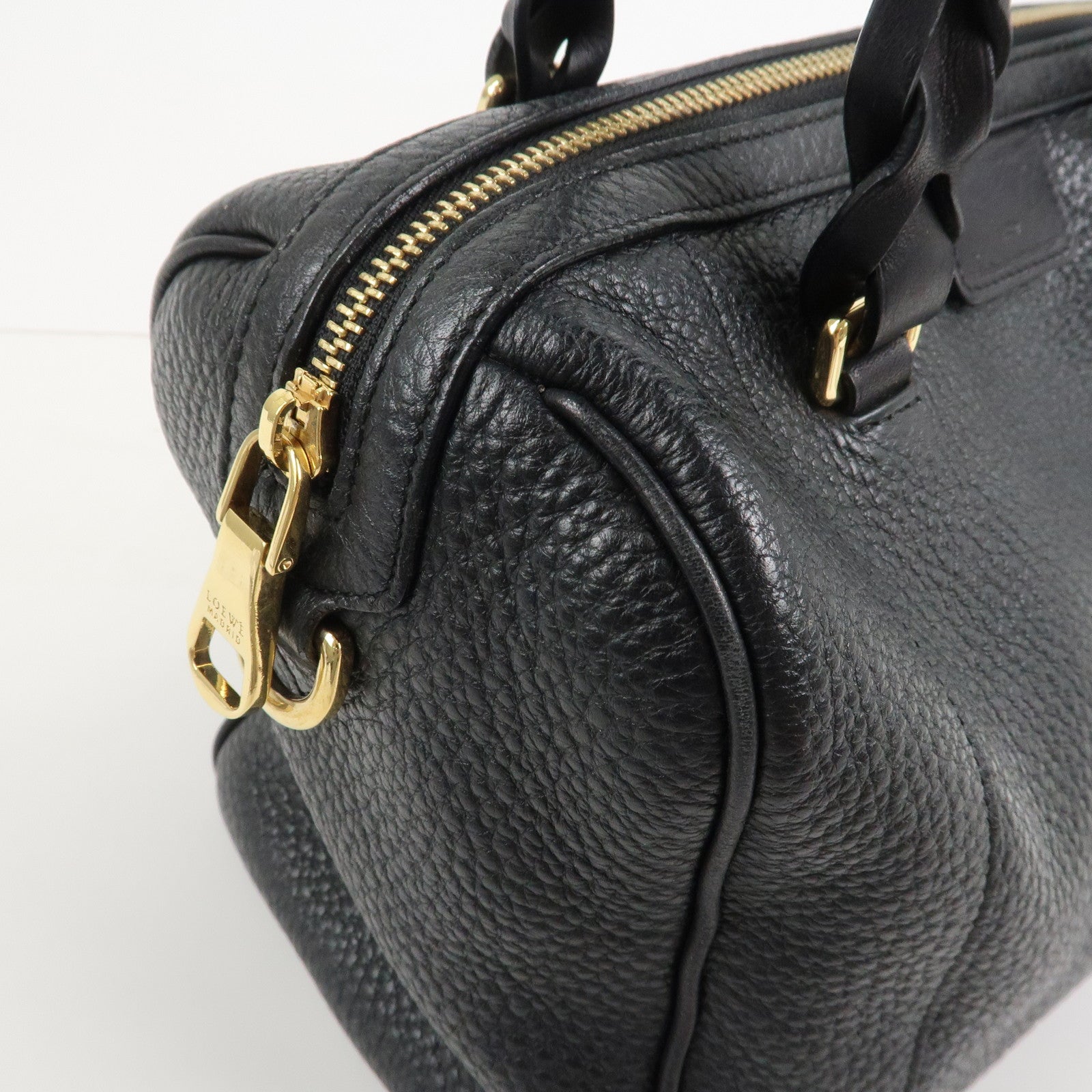 LOEWE Anagram Leather Amazona Fusta 2Way Shoulder Bag Black