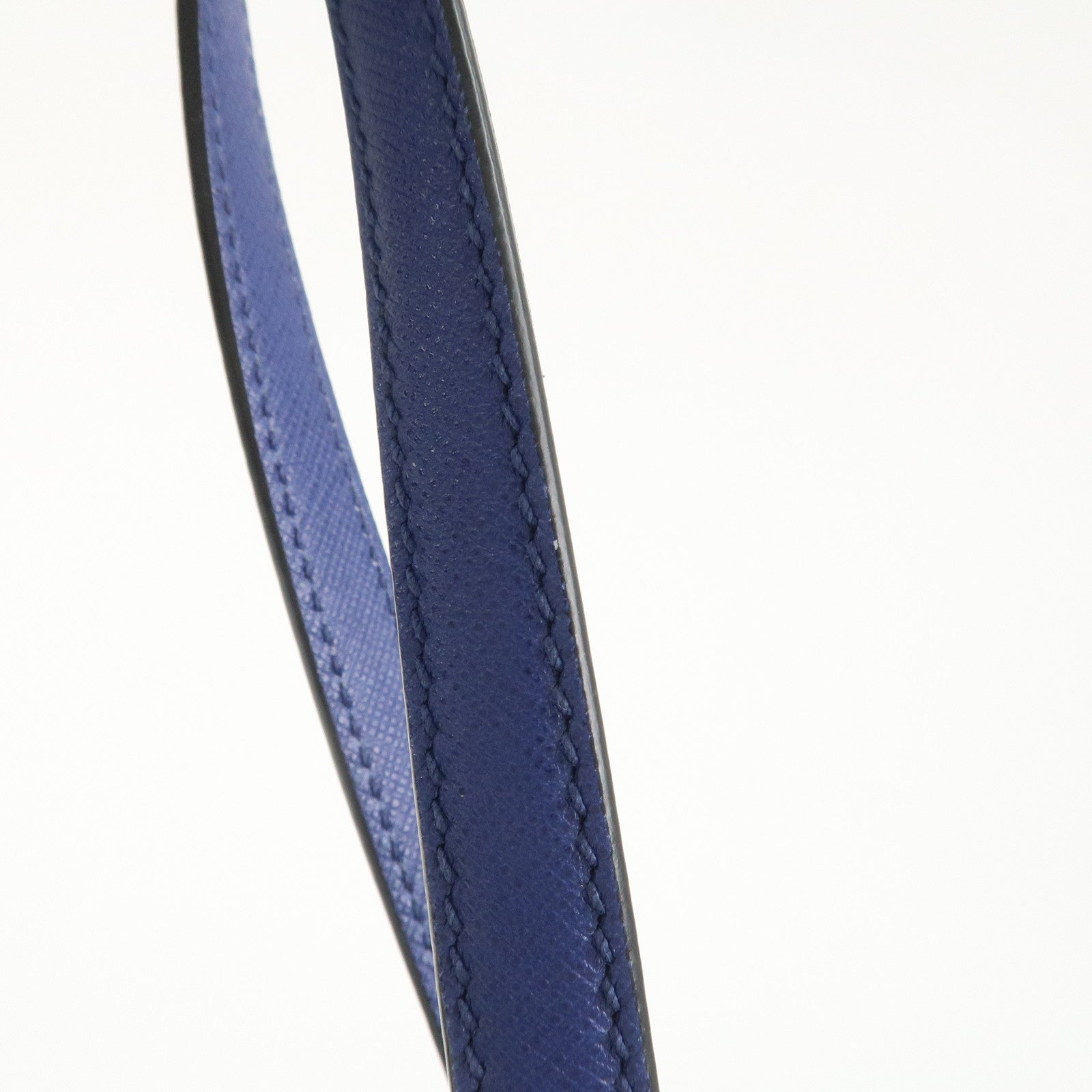 PRADA Triangle Logo Saffiano Leather Tote Shoulder Bag Blue 1BG133