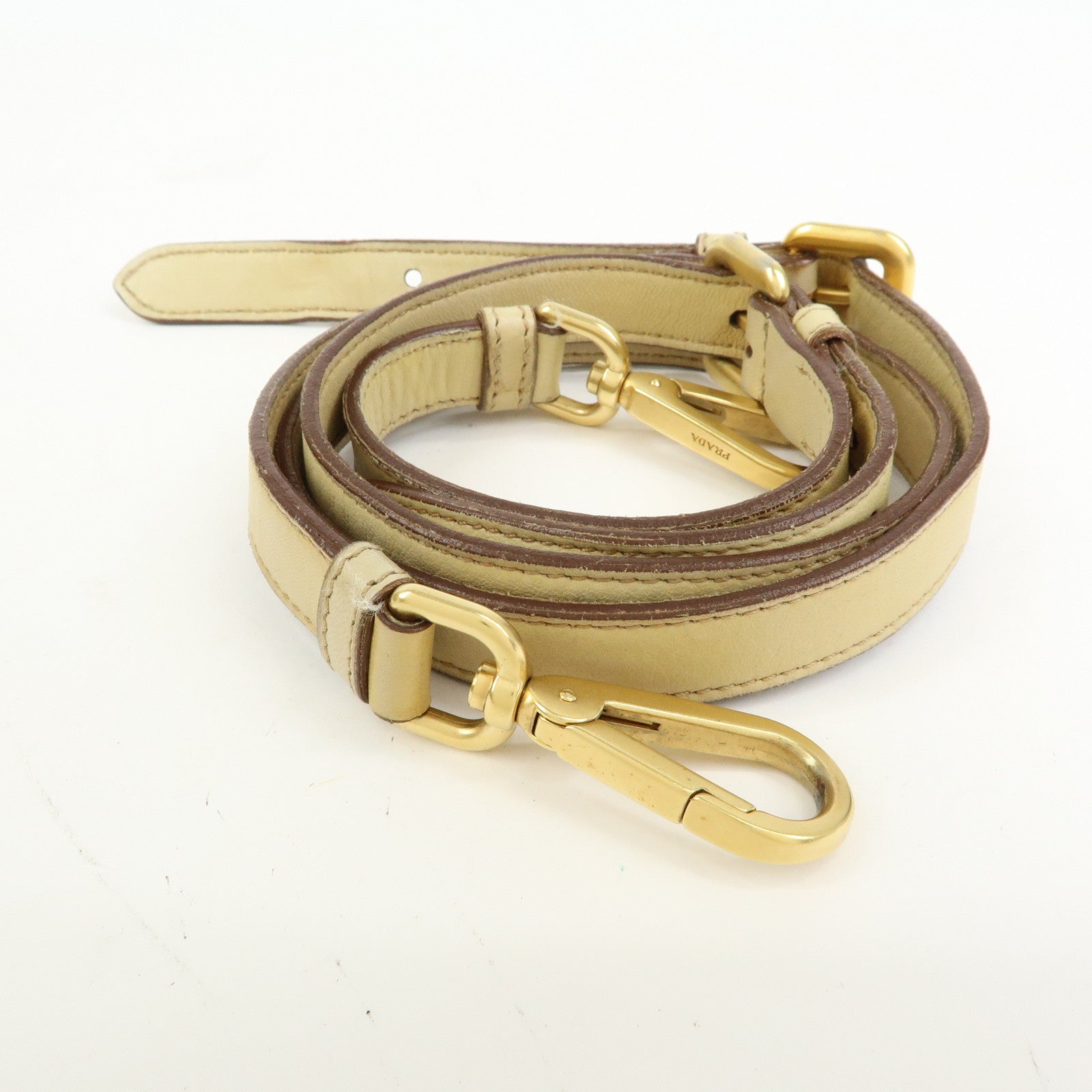 PRADA Nappa Leather 2Way Bag Hand Bag Shoulder Bag Camel BN1407