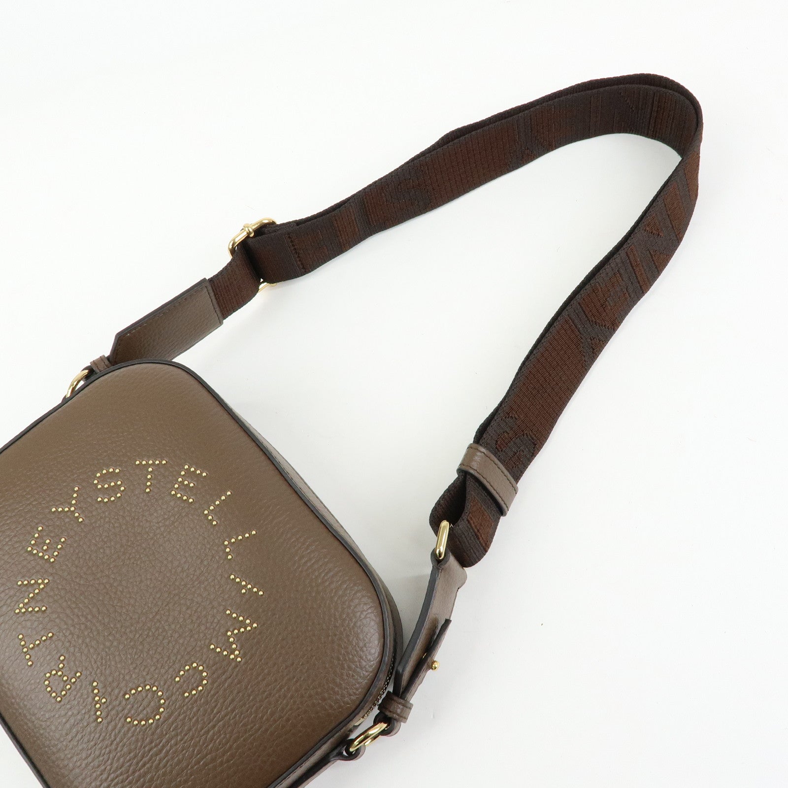 STELLA MCCARTNEY Faux Vegan Leathr Shoulder Crossbody Bag Brown