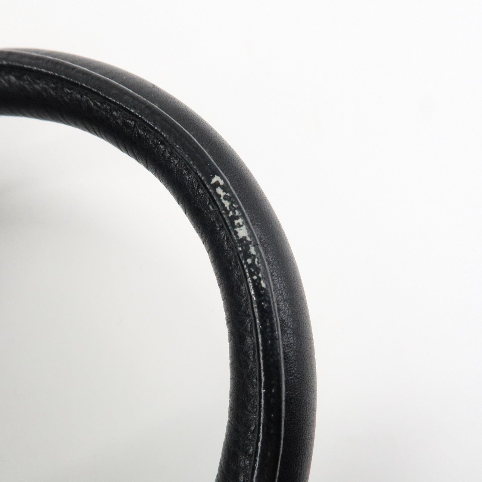 BVLGARI Logo Mania Leather Canvas Tote bag Hand Bag Black Used