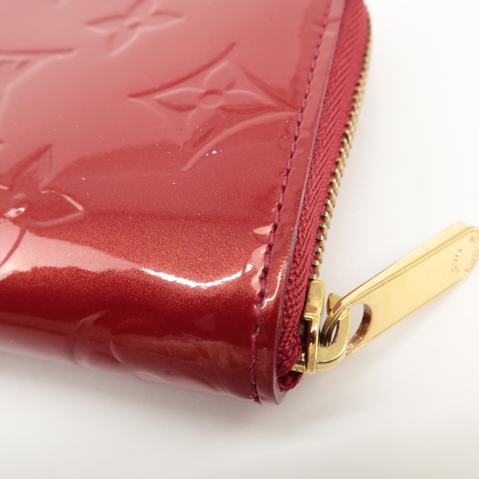 Louis Vuitton Monogram Vernis Zippy Coin Purse Pomme d'Amour M93608 Used