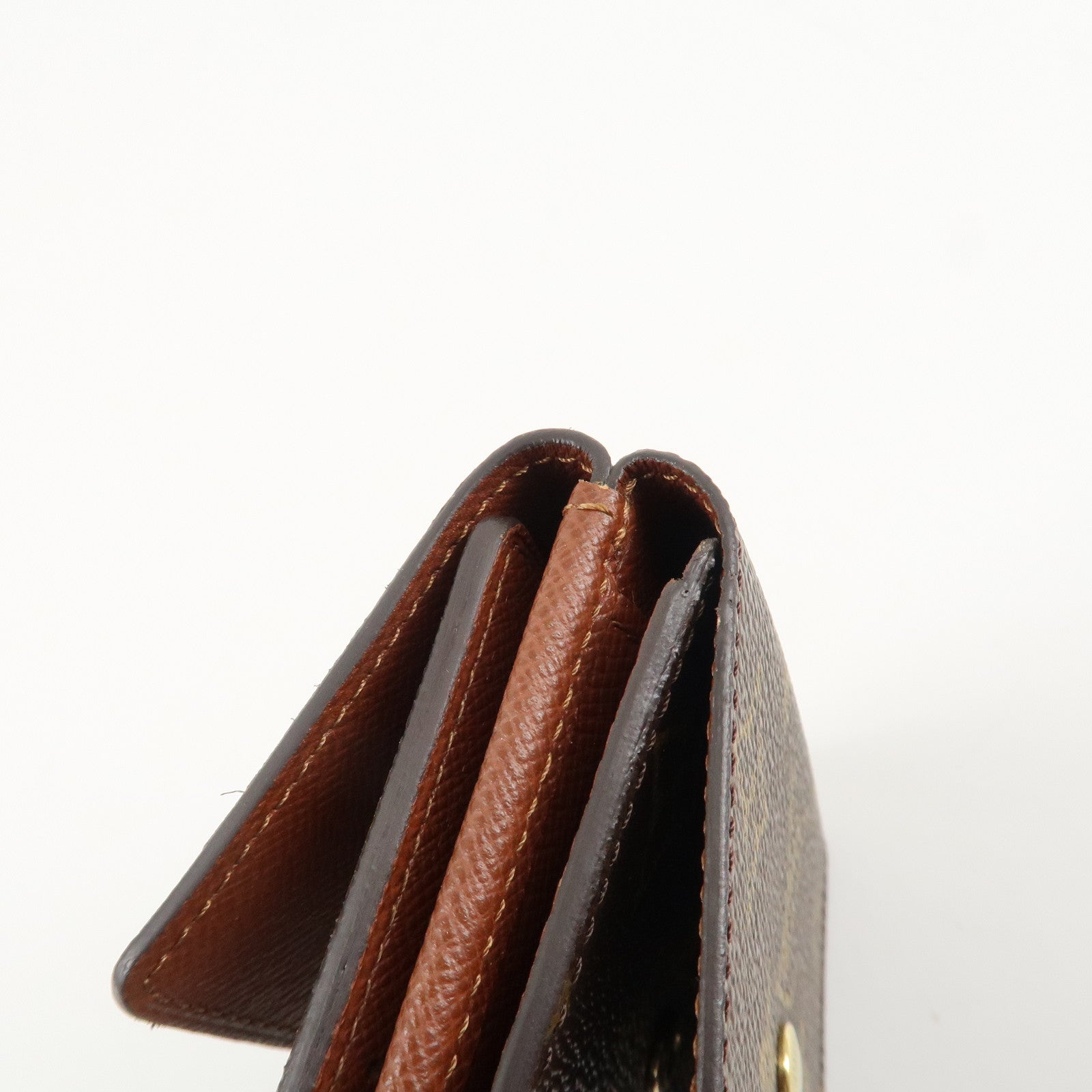 Louis Vuitton Monogram Porte Monnaie Billet Carte Credit Wallet M61652 Used