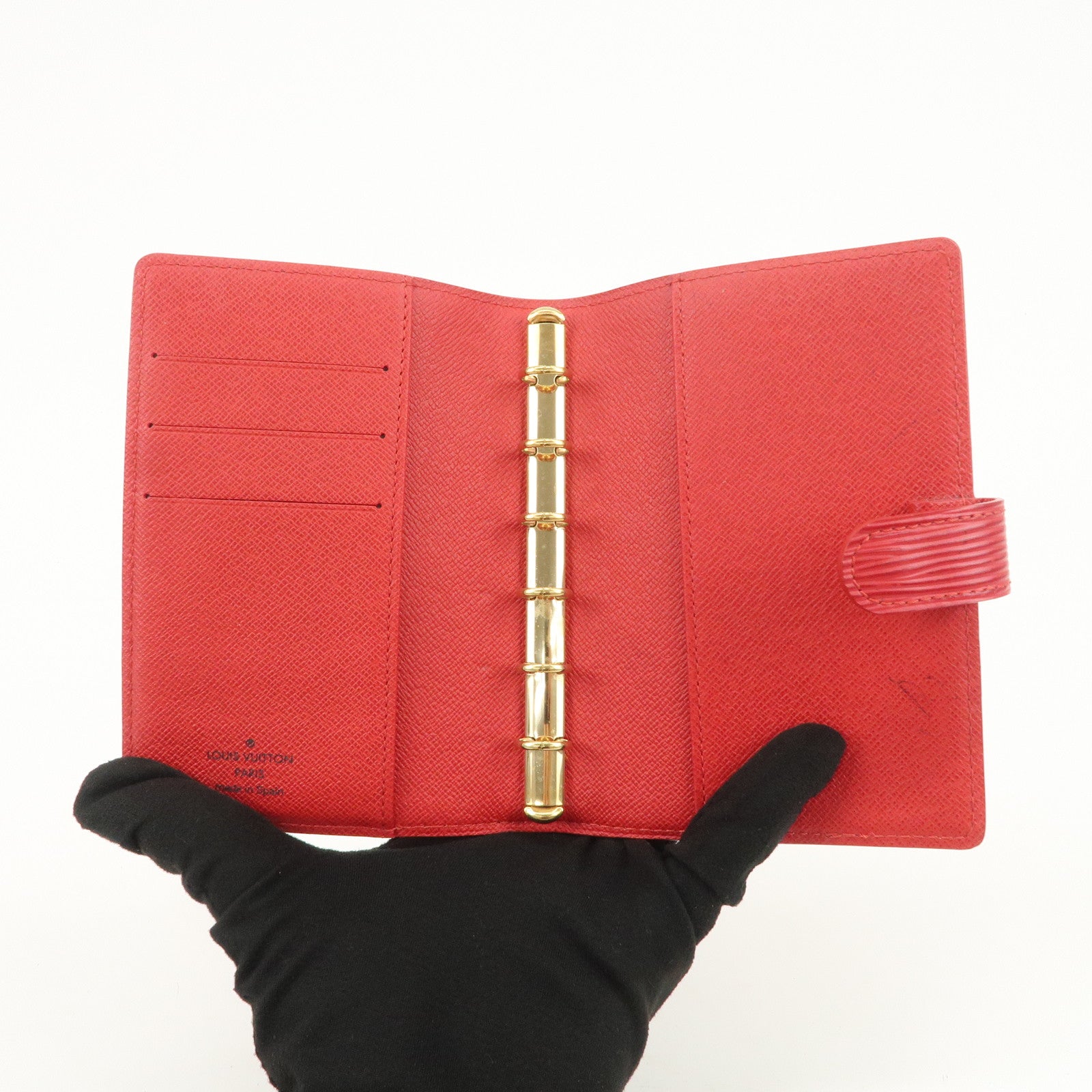 Louis Vuitton Epi Agenda PM Planner Cover Castillian Red R20057