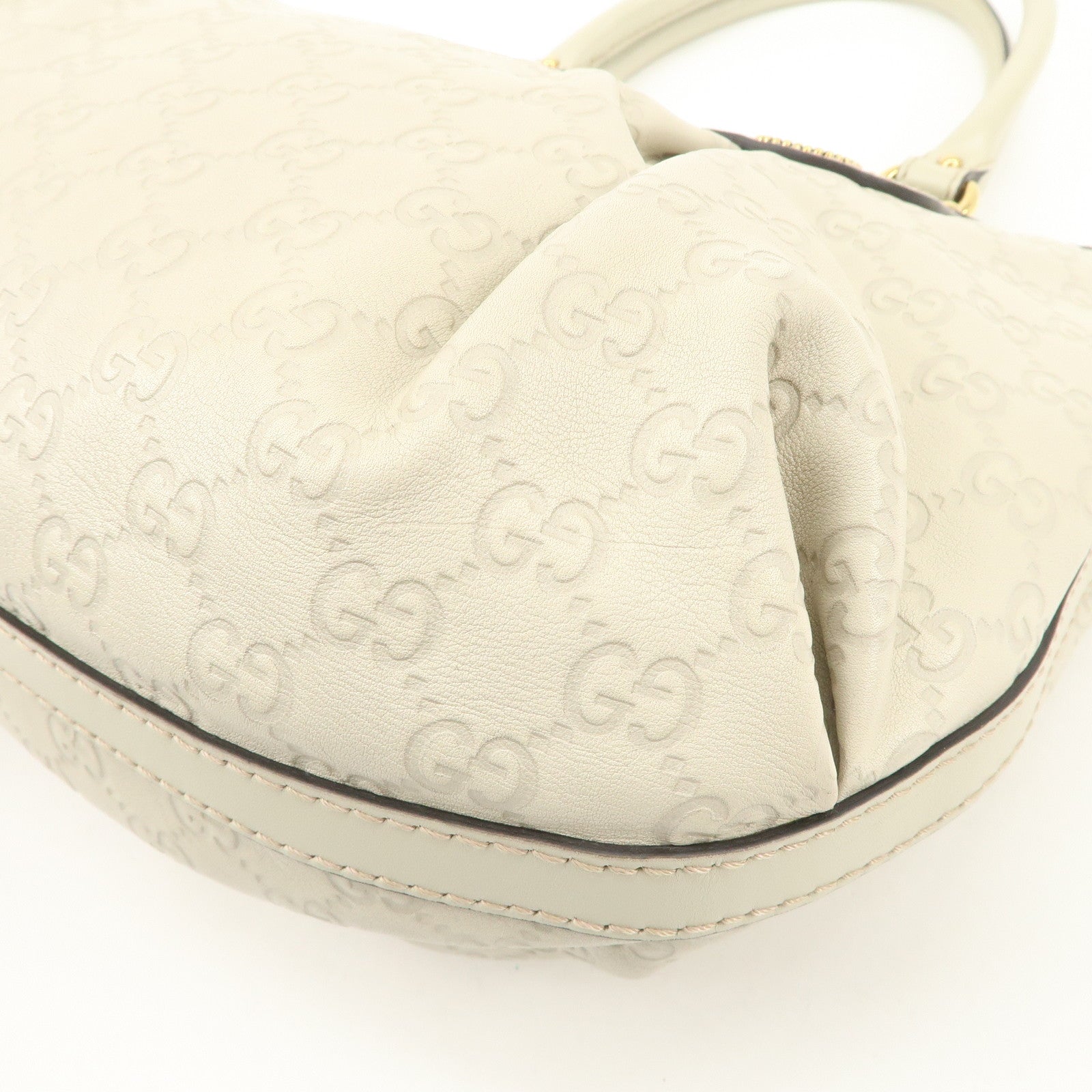 GUCCI Scarlett Guccissima Leather Tote Bag Hand Bag Beige 269953 Used