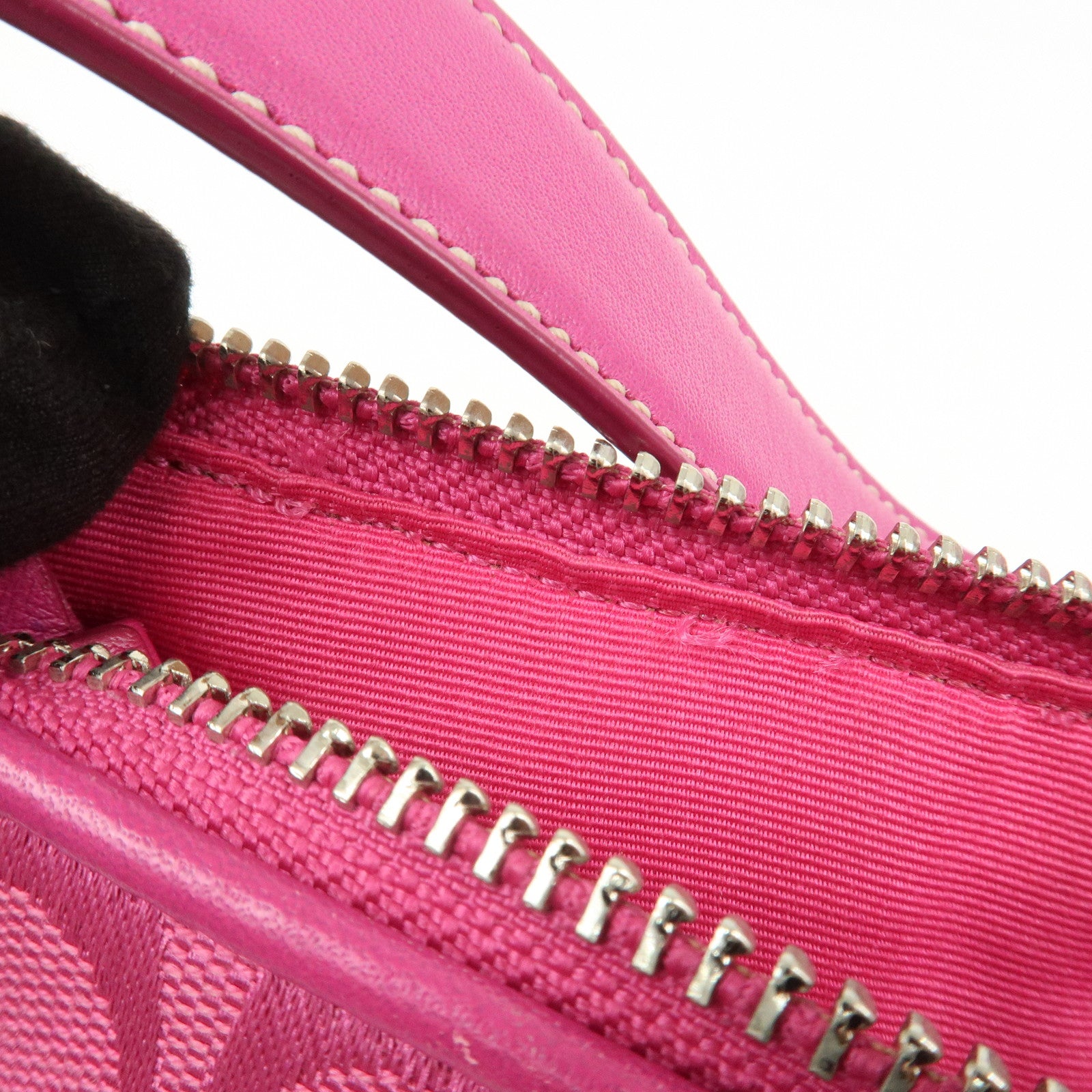COACH Signature Logo Canvas Leather Shoulder Bag Hand Bag Pink