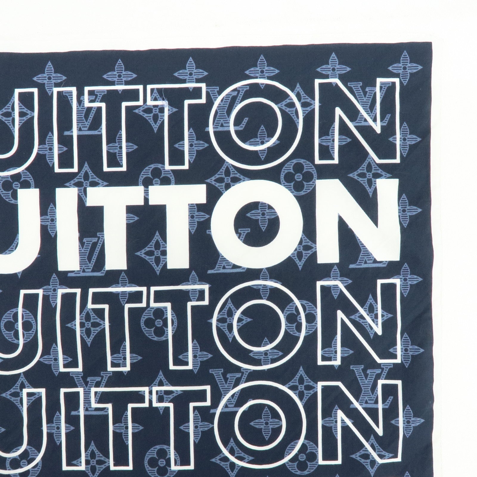 Louis Vuitton Monogram Cotton 100% Logo Scarf Handkerchief MP2306