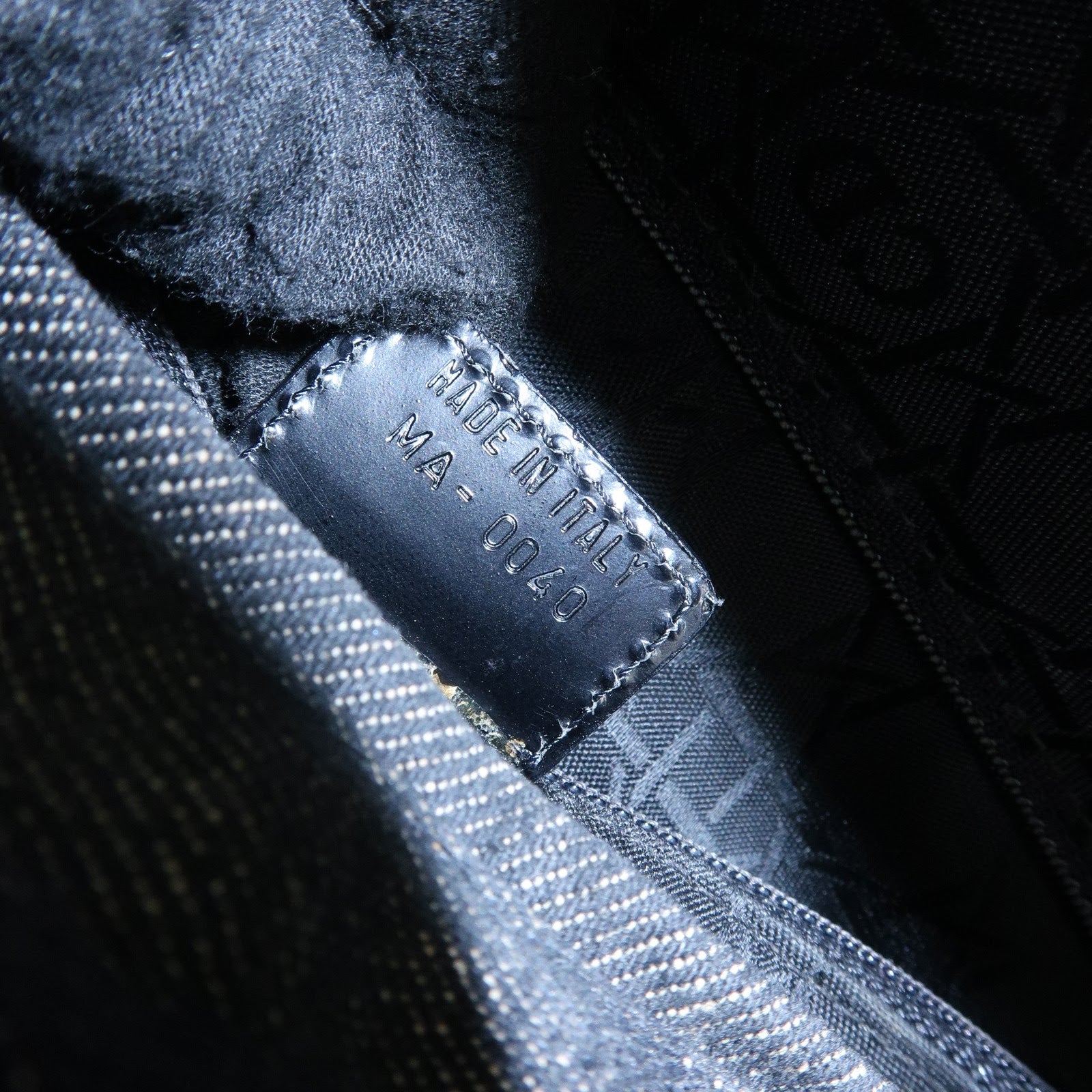 Christian Dior Cannage Lady Dior Denim Leather Medium ToteBag Black
