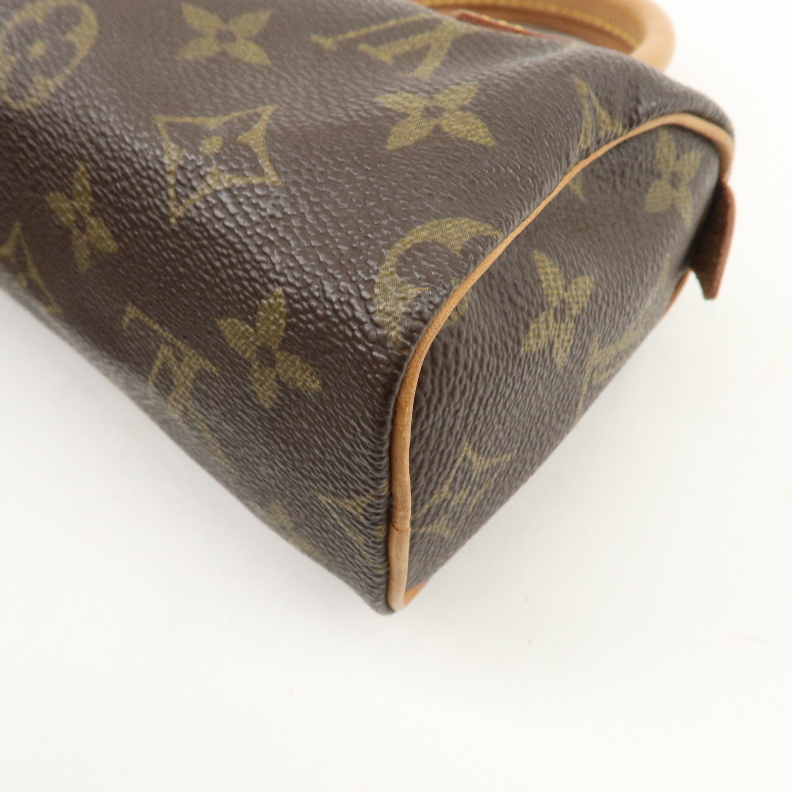 Louis Vuitton Monogram Mini Speedy Hand Bag Boston Bag Brown M41534