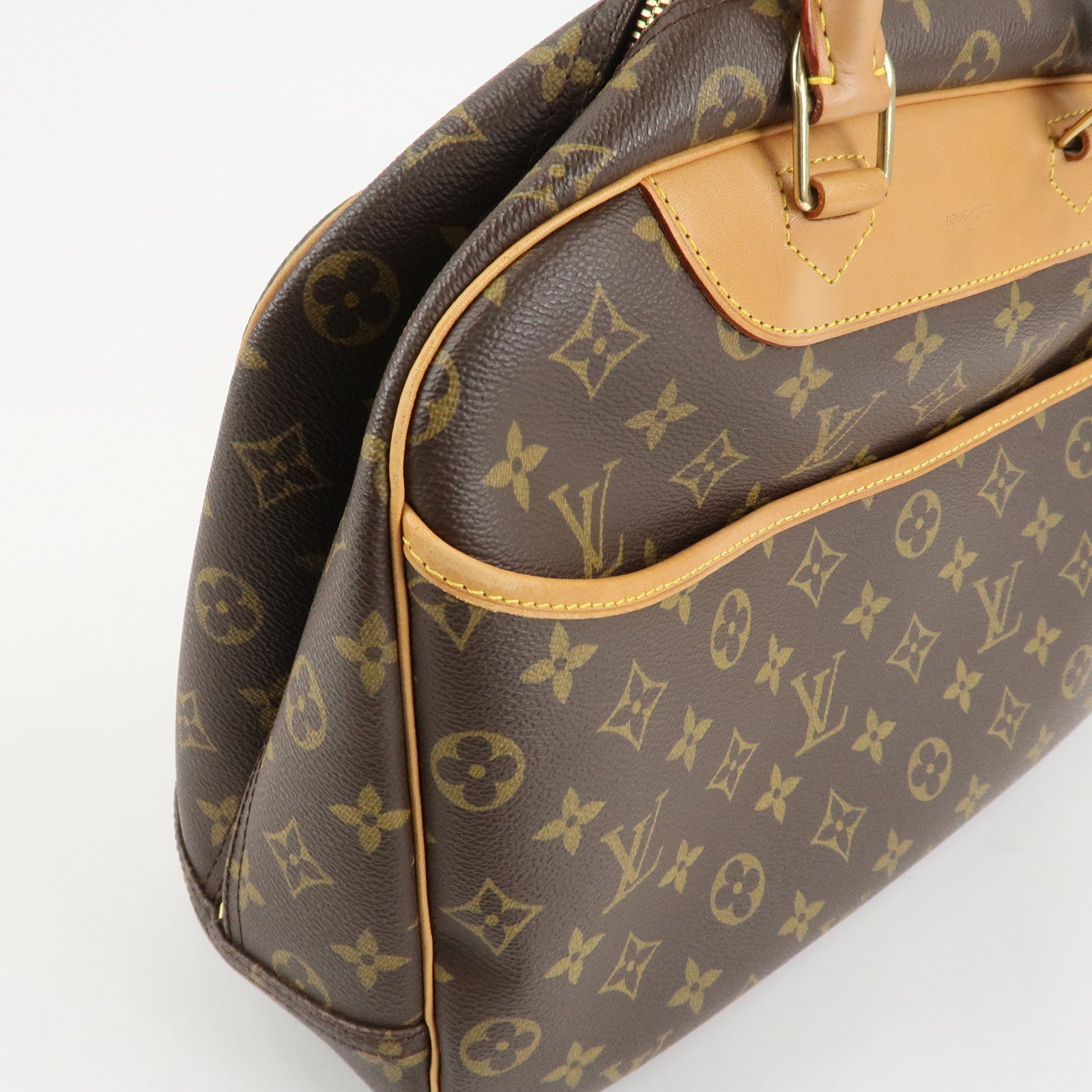 Louis Vuitton Monogram Deauville Hand Bag Brown M47270 Used