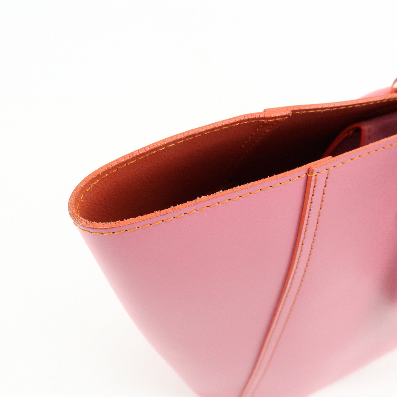 LOEWE Leather Tote Bag Shoulder Bag Hand Bag PInk