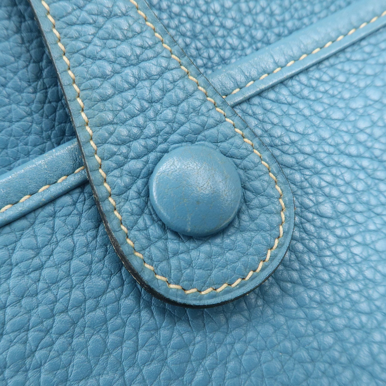 HERMES Taurillon Clemence Canvas Evelyne 3PM L Stamped Shoulder Bag