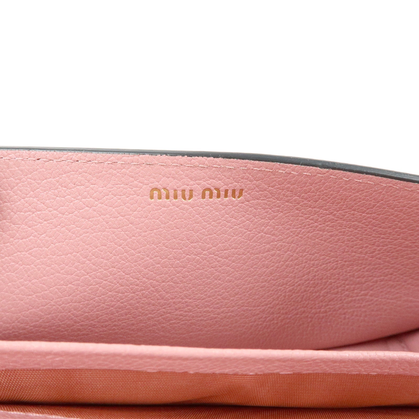 MIU MIU Madras Leather 2Way Clutch Bag Shoulder Bag Pink 5ZH044