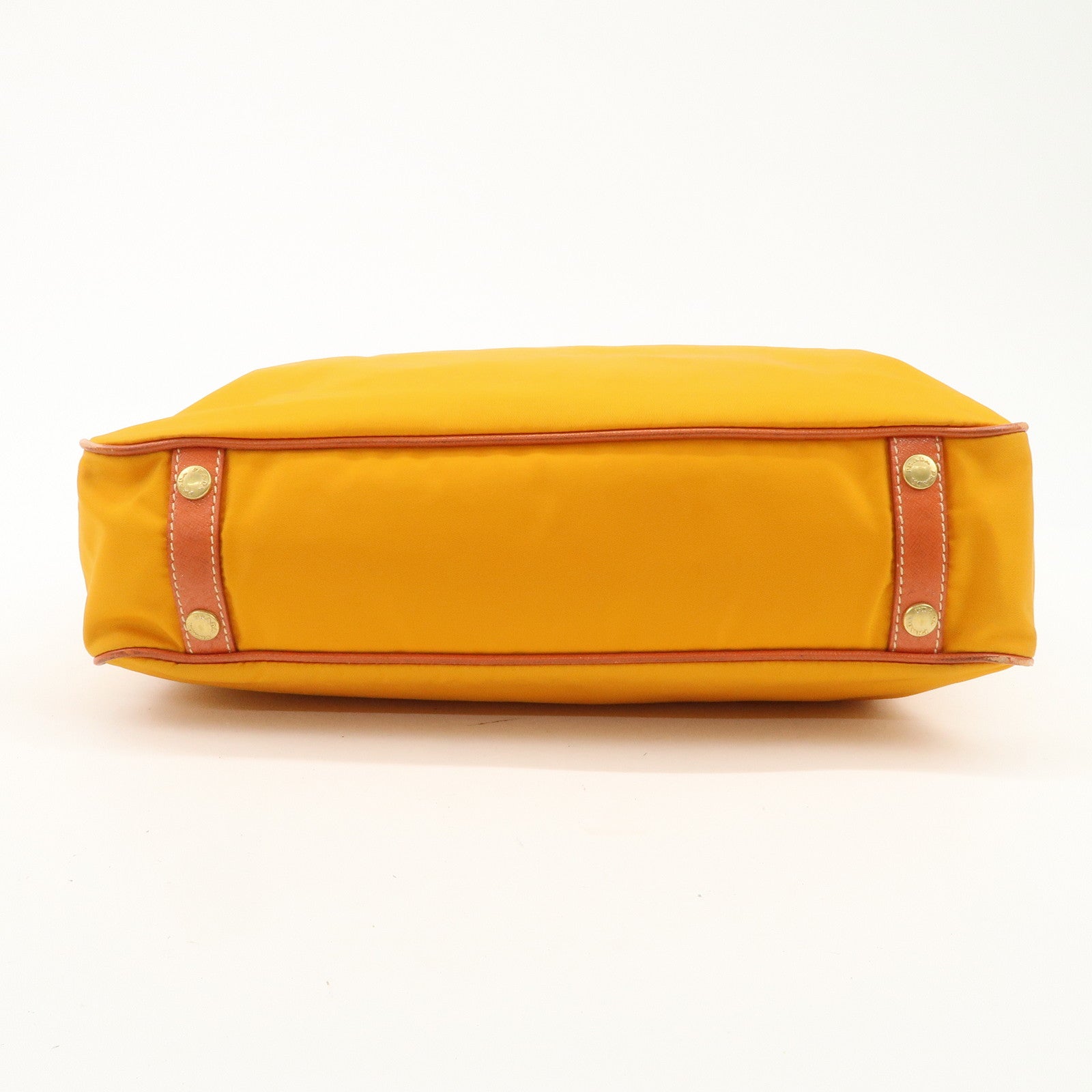PRADA Logo 2Way Bag Tote Bag Shoulder Crossbody Bag Orange BN1473