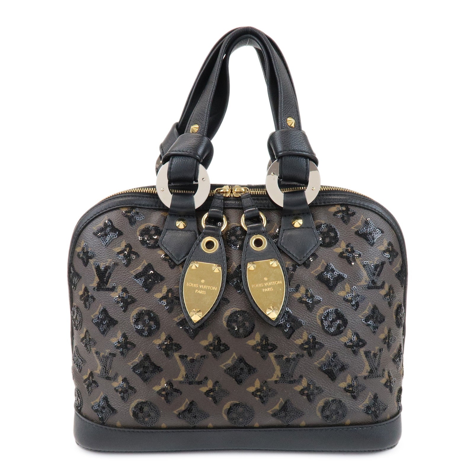 Louis Vuitton Monogram Eclipse Alma Hand Bag Noir M40246