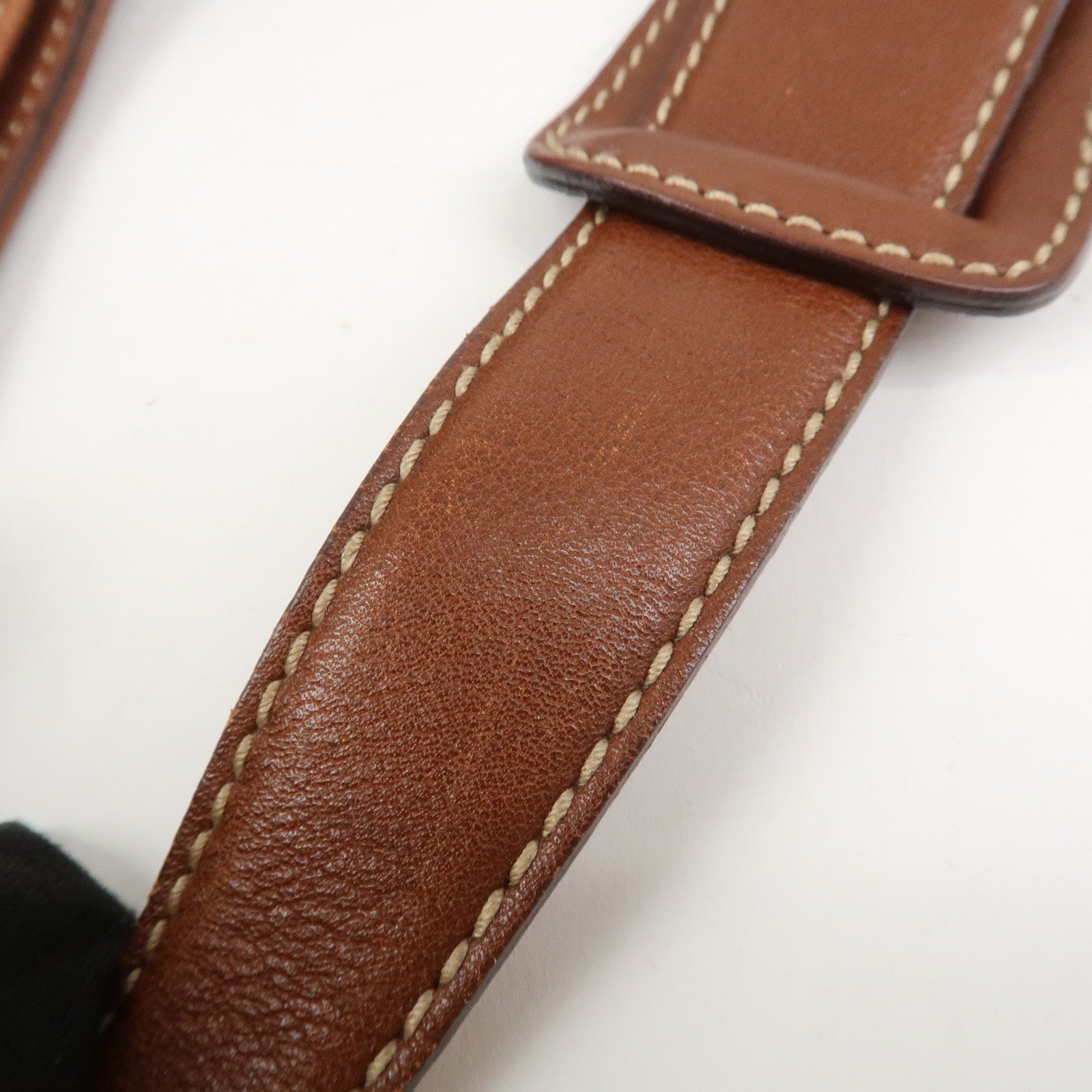 GUCCI Horsebit GG Canvas Leather Shoulder Bag Brown 137386