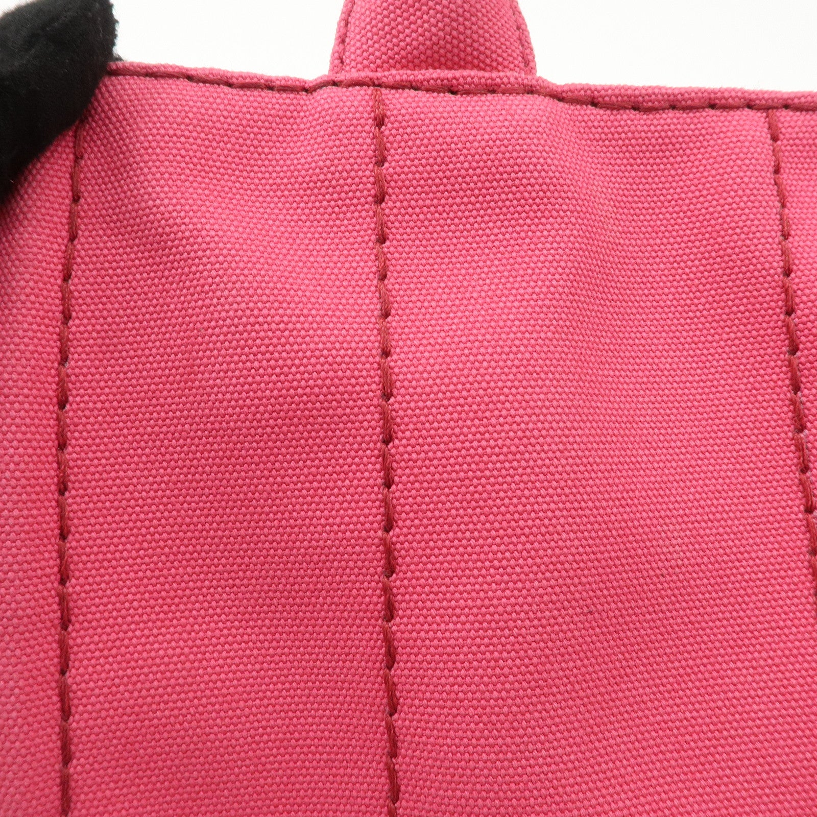 PRADA Logo Canapa Mini Canvas 2Way Tote Bag Pink 1BG439 Used