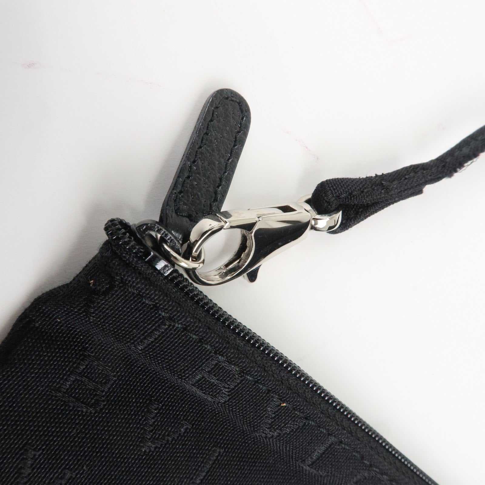 BVLGARI Logo Mania Canvas Leather Tote Bag Hand Bag Black Silver HDW Used