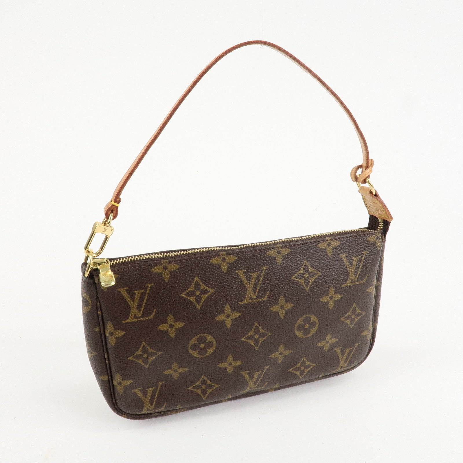 Louis Vuitton Monogram Pochette Accessoires Hand Bag Brown M51980 Used