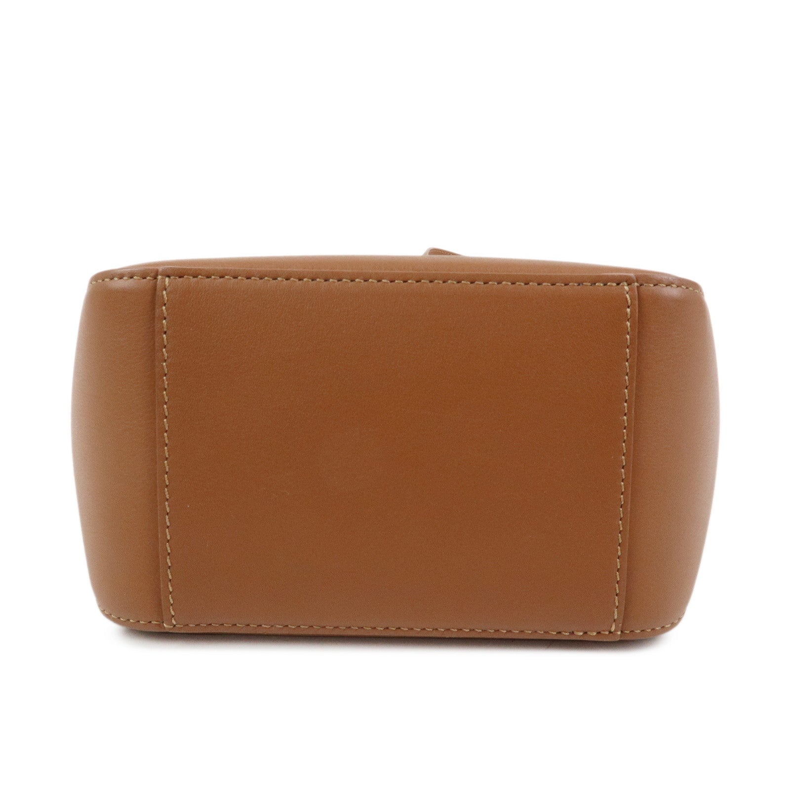 LOEWE Anagram Hammock Calf Leather Shoulder Bag Hobo Bag Brown