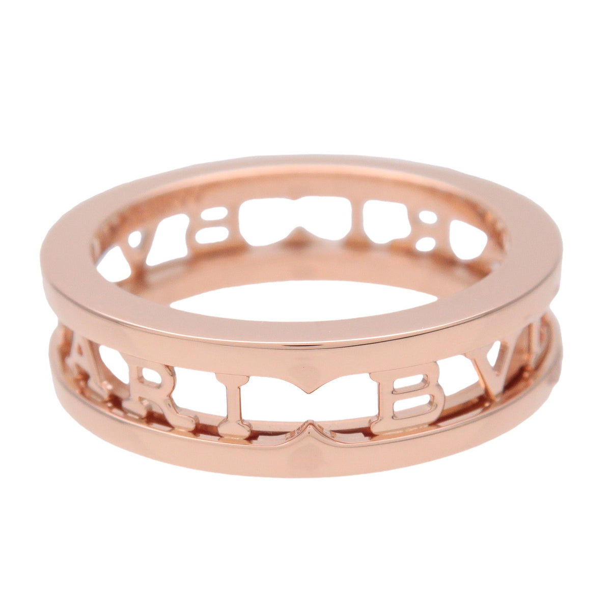 BVLGARI B-Zero1 Spiral Logo Ring K18 750PG Rose Gold #52 US6 EU52