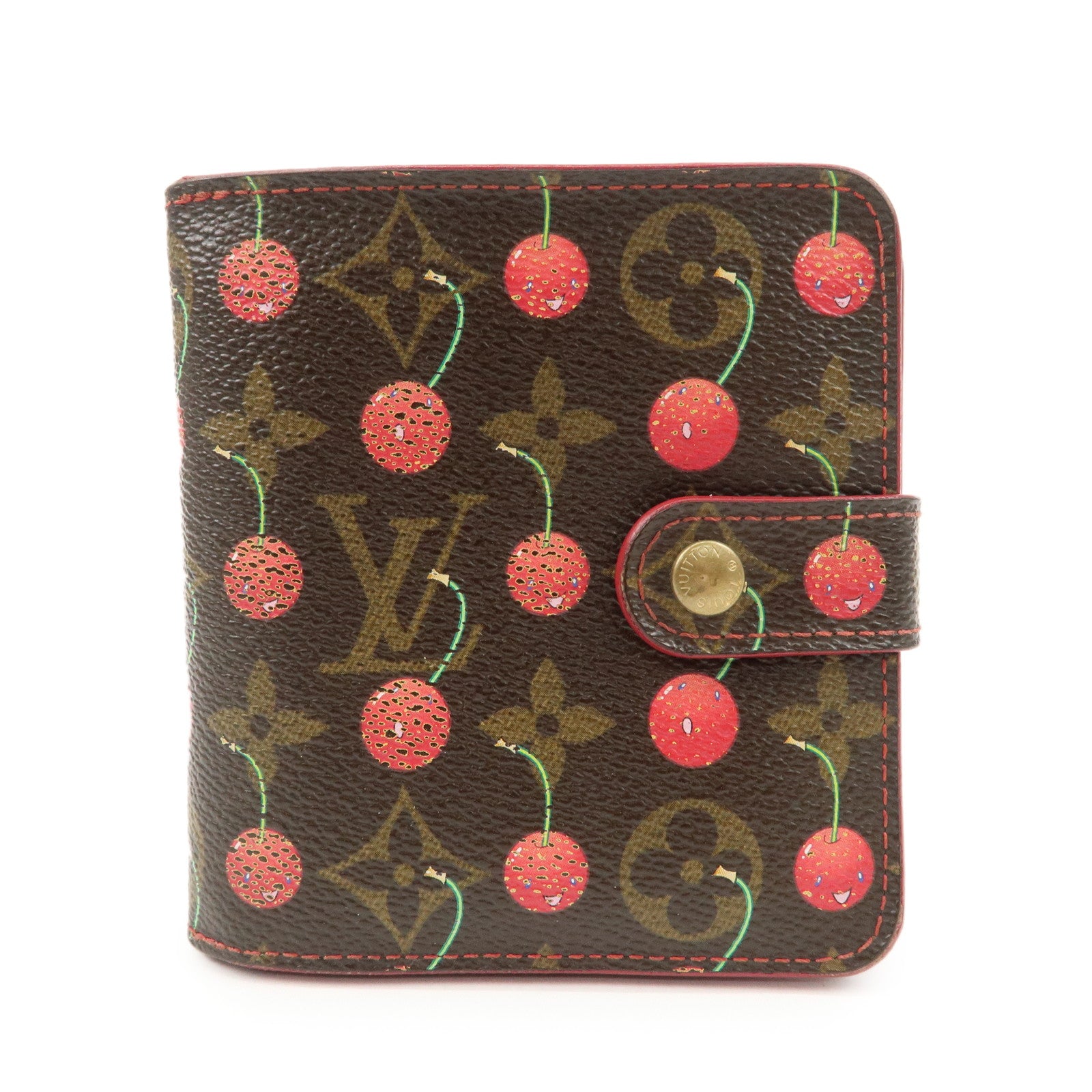 Louis Vuitton Monogram Cherry Compact Zip Bi-fold Wallet M95005