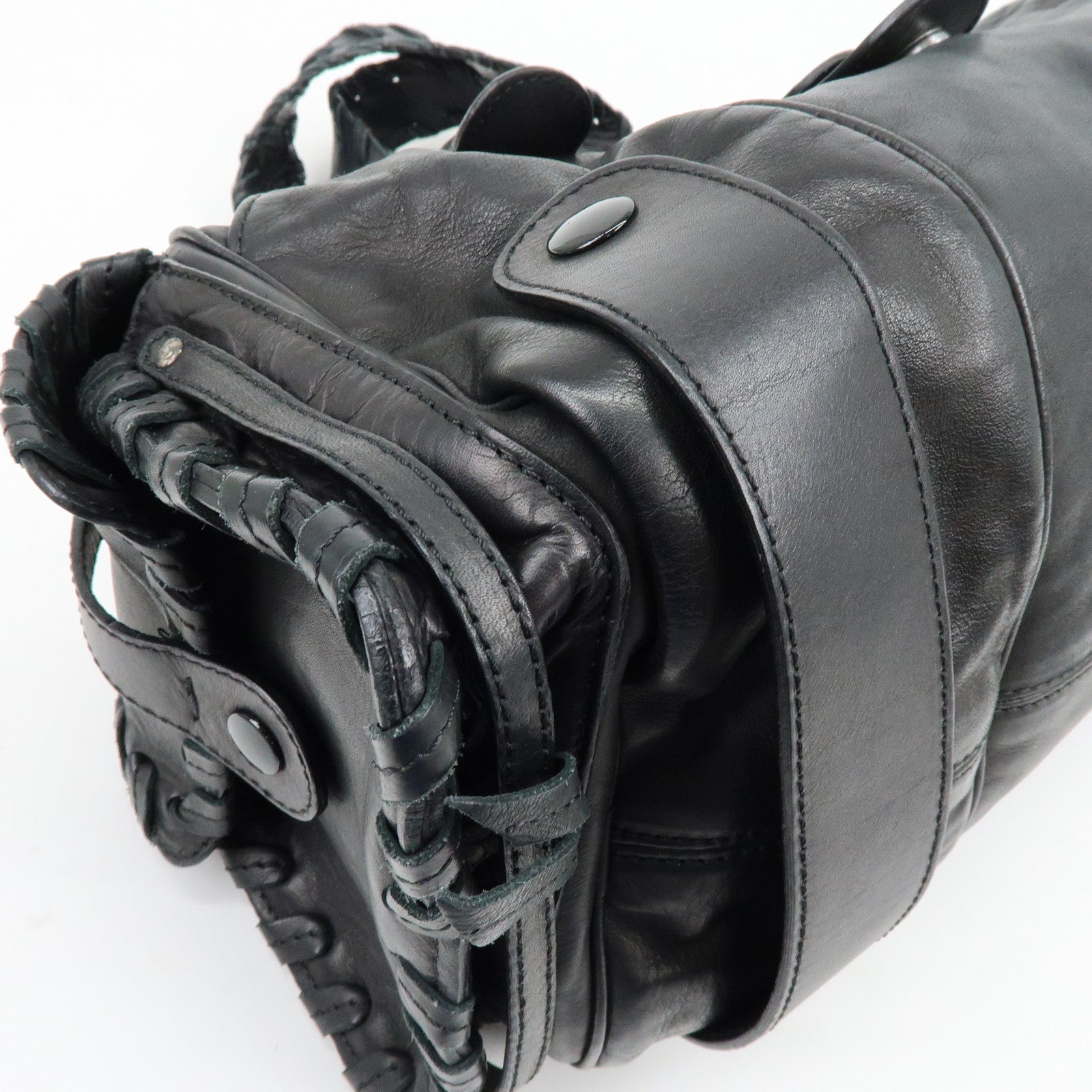 Chloe Silverado Leather Shoulder Bag Hand Bag Black