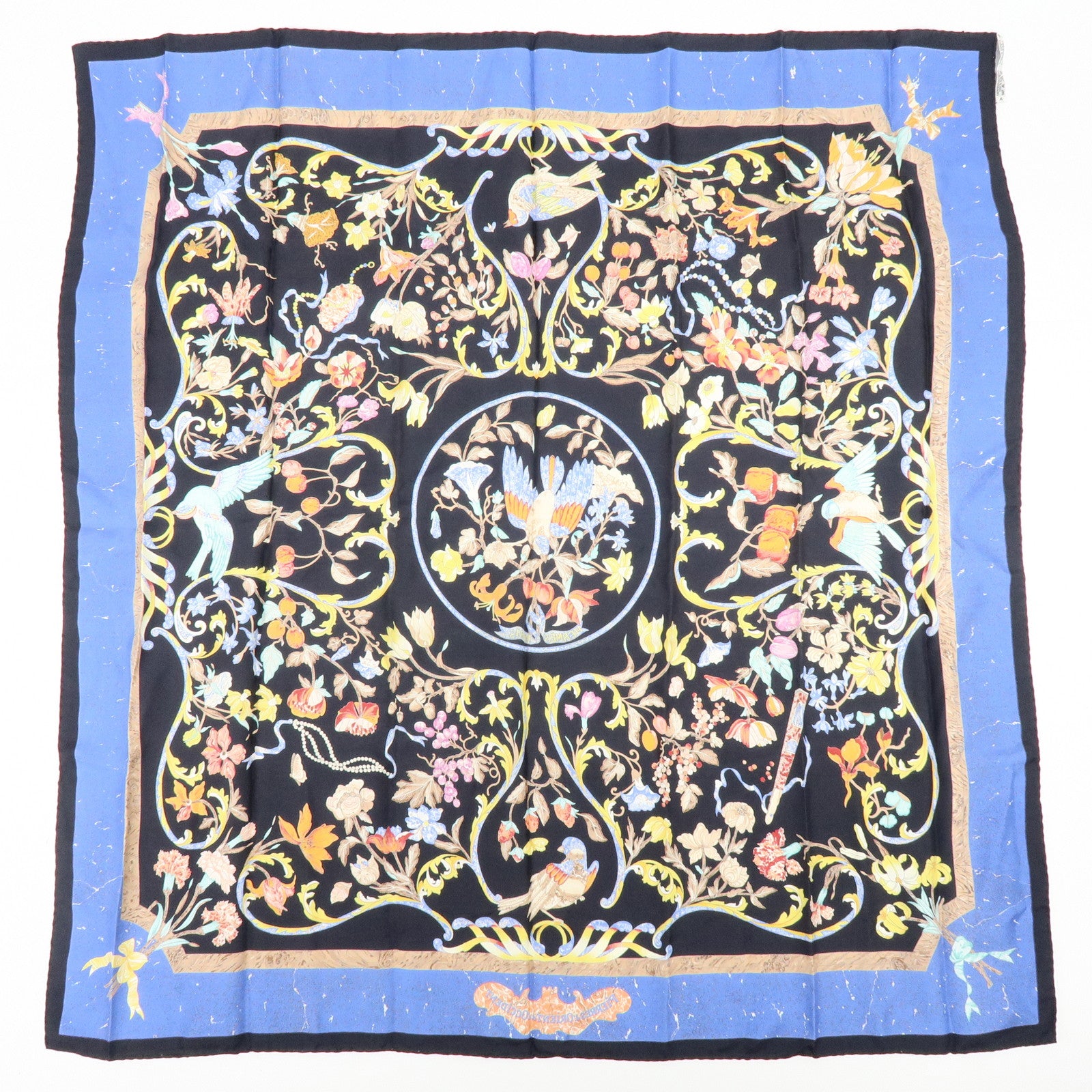 HERMES Carre 90 Silk 100% Scarf PIERRES D' ORIENT ET D' OCCIDENT