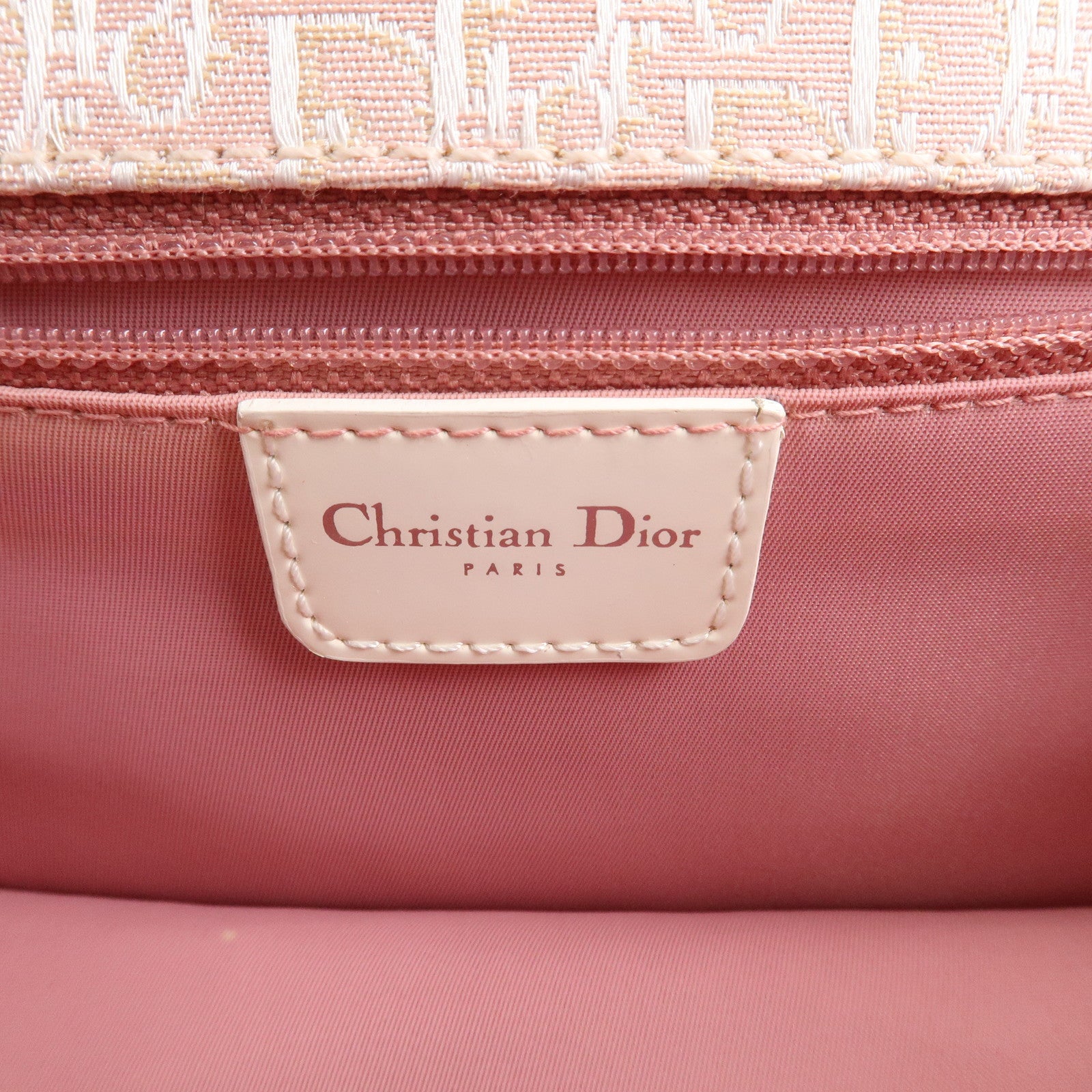 Christian Dior Trotter Canvas Leather Hand Bag Shoulder Bag Pink