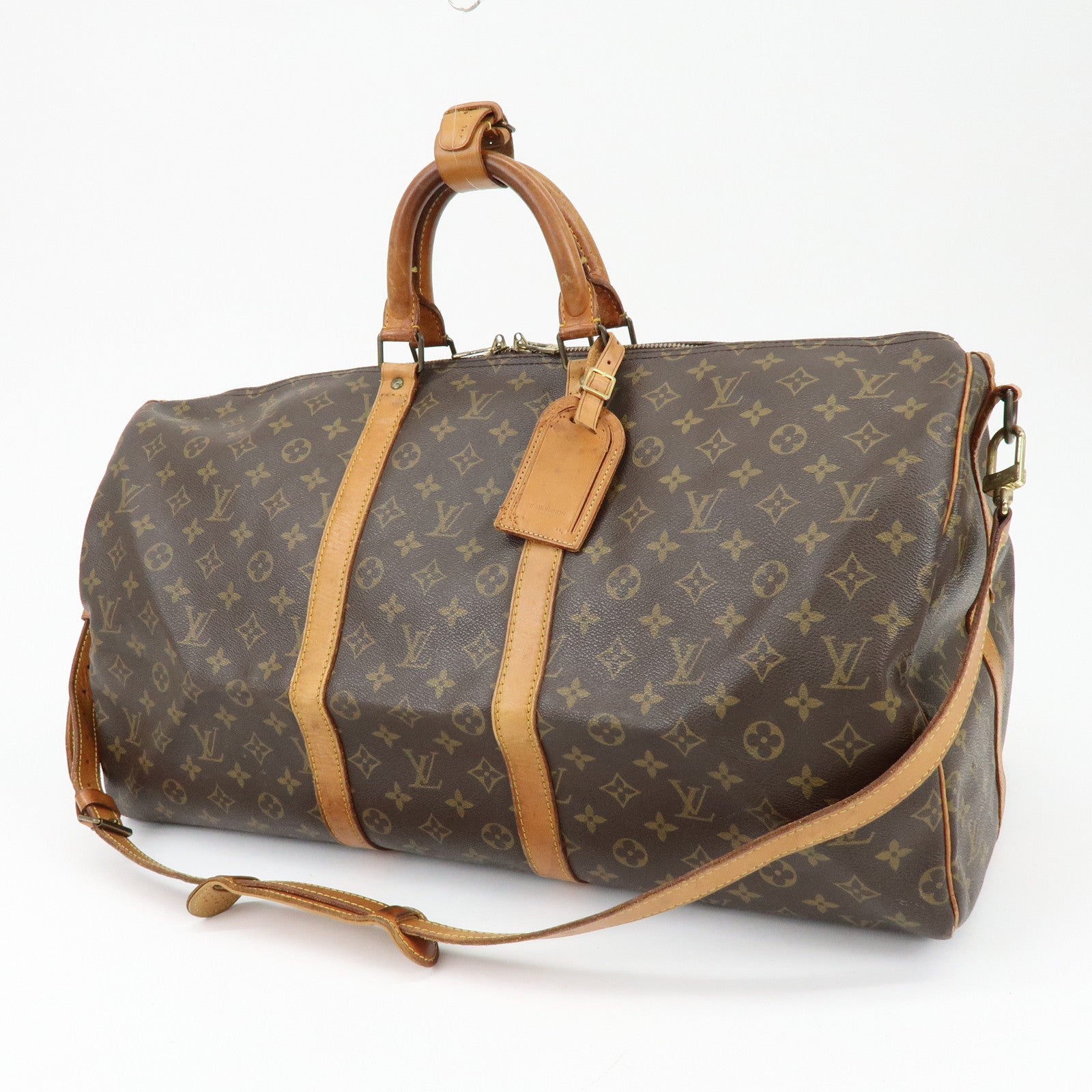 Louis Vuitton Monogram Keep All Bandouliere 55 Boston Bag M41414
